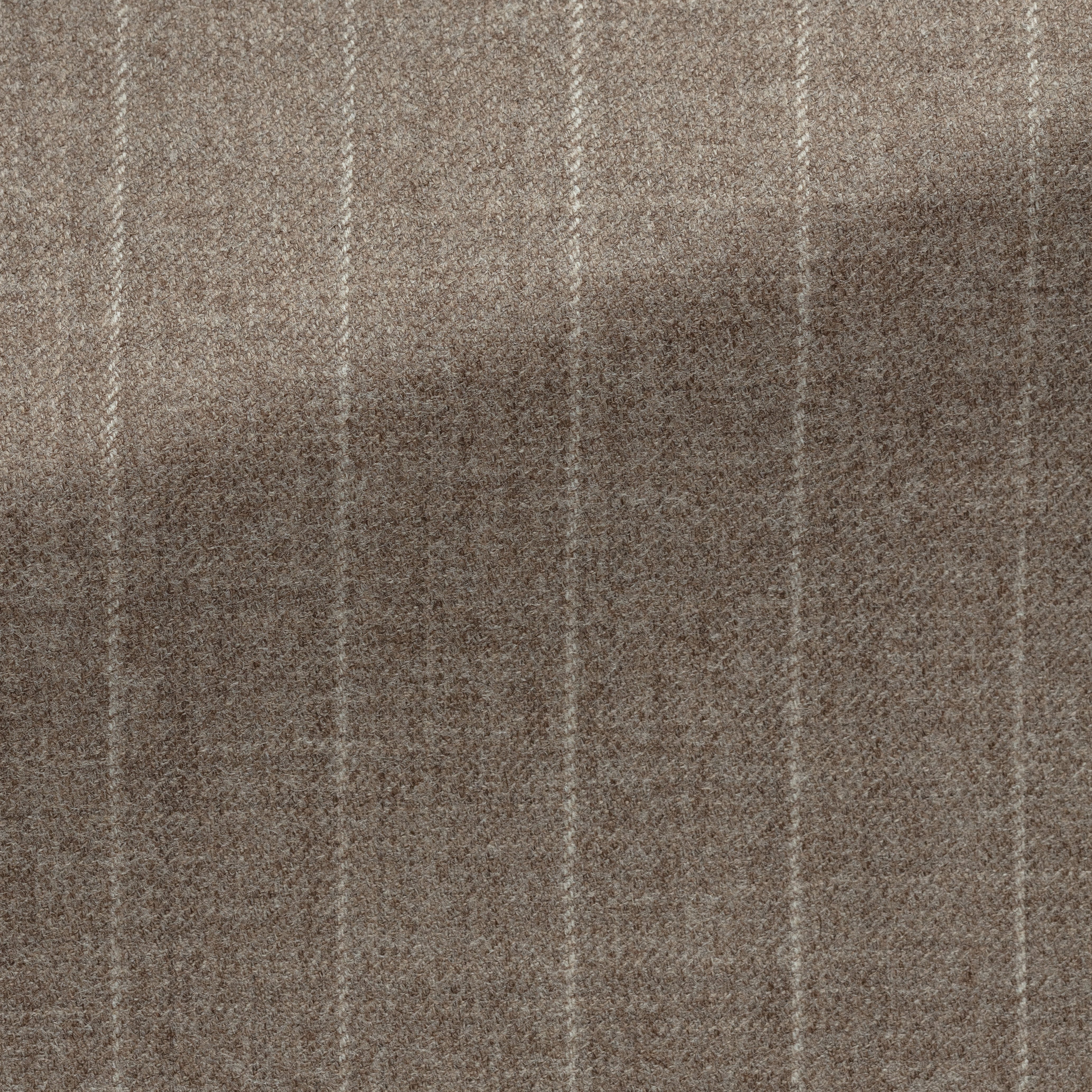 Light Mocha Wool Twill w/ Light Brown Stripes Suit