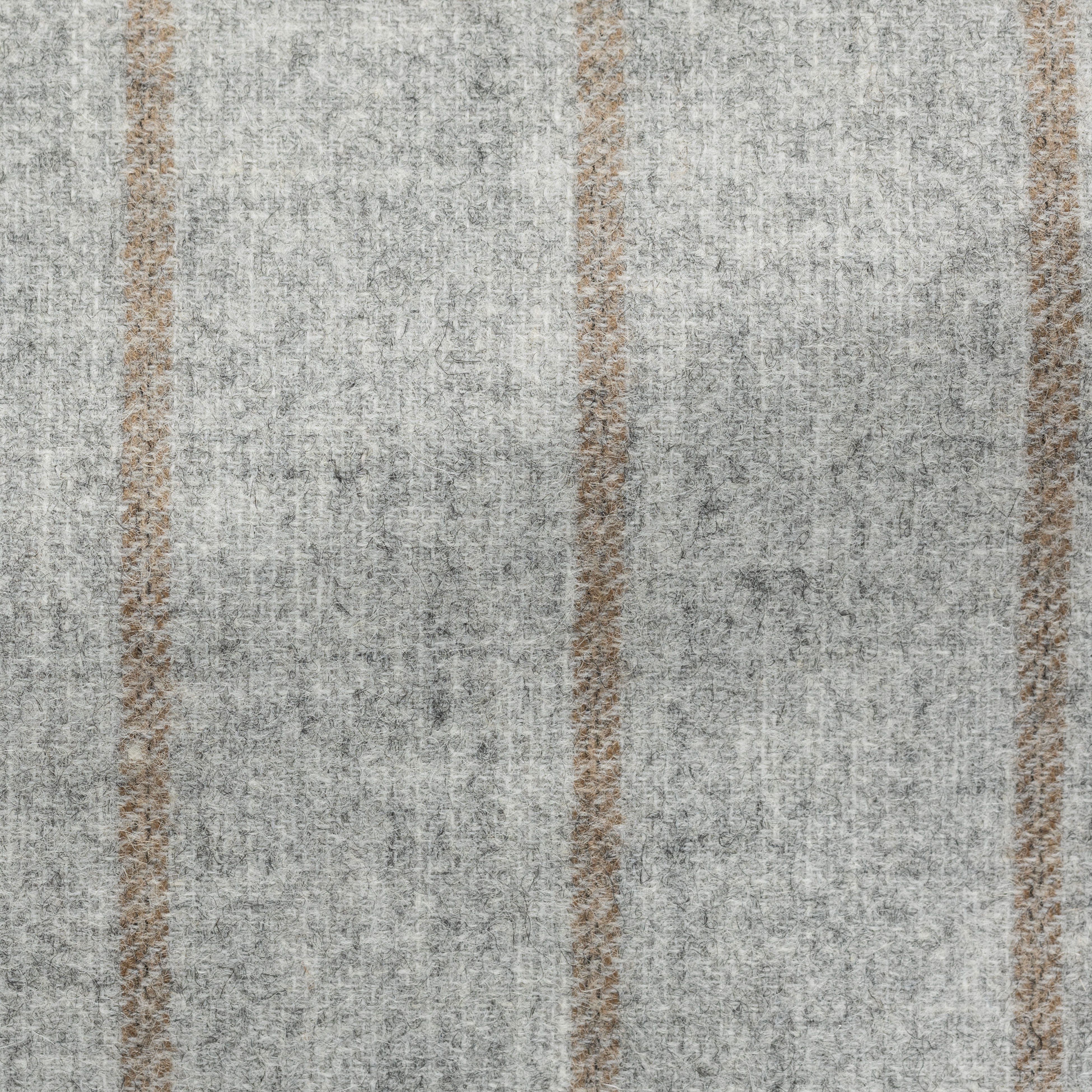 Stone Grey Alpaca-Wool w/ Cinnamon Stripe Suit