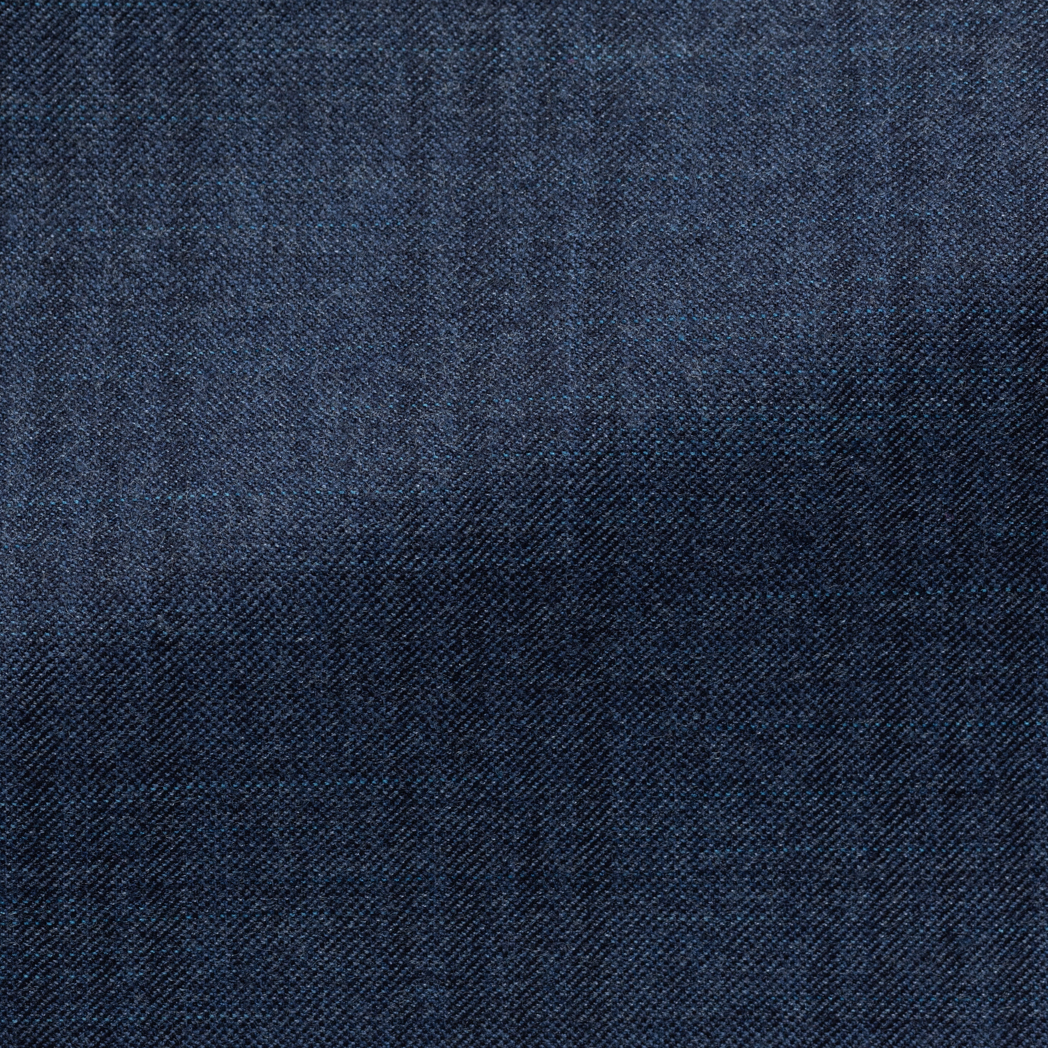Dark Slate Wool-Silk w/ Faded Check Suit