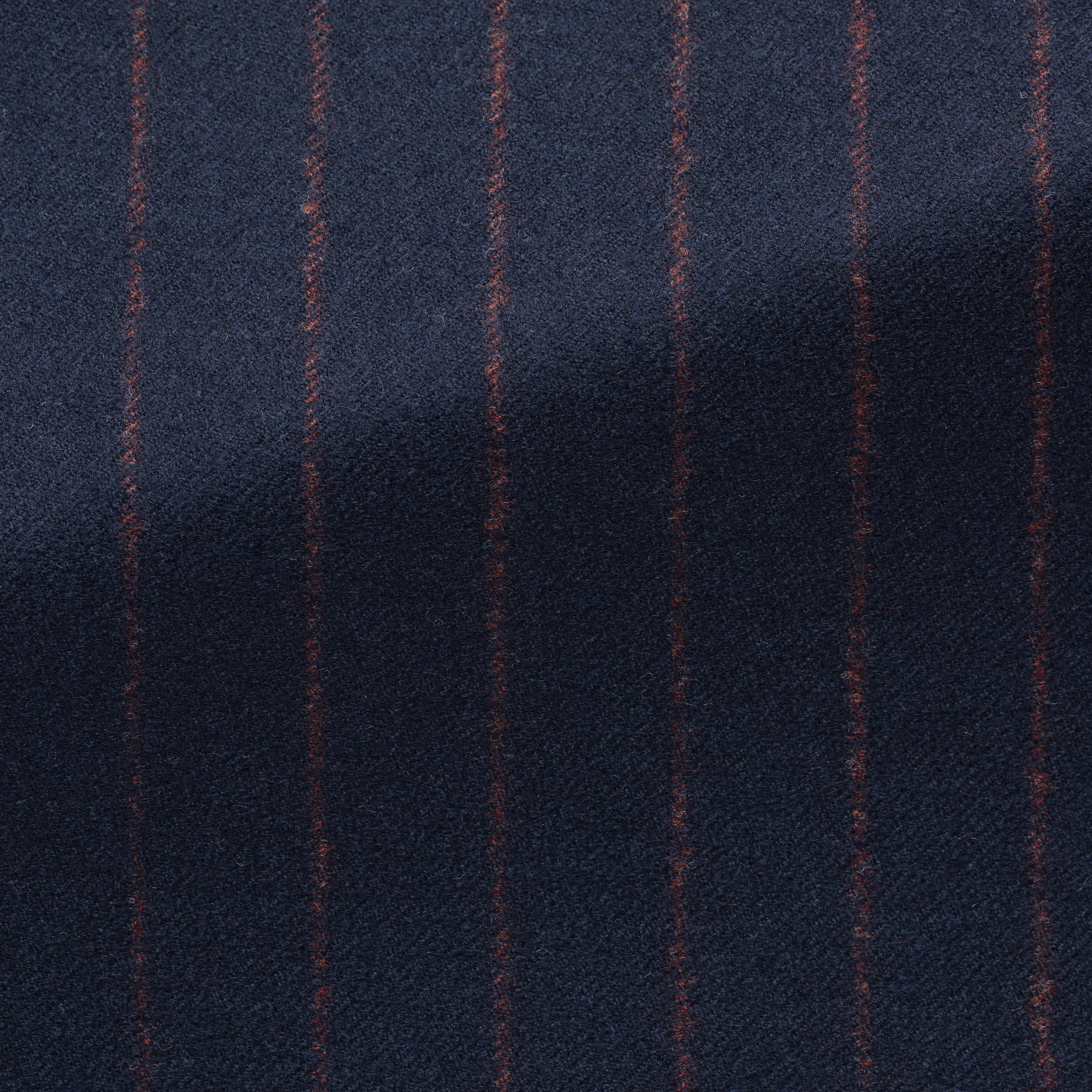 Dark Indigo Stretch Wool Twill w/ Rust Stripes Suit