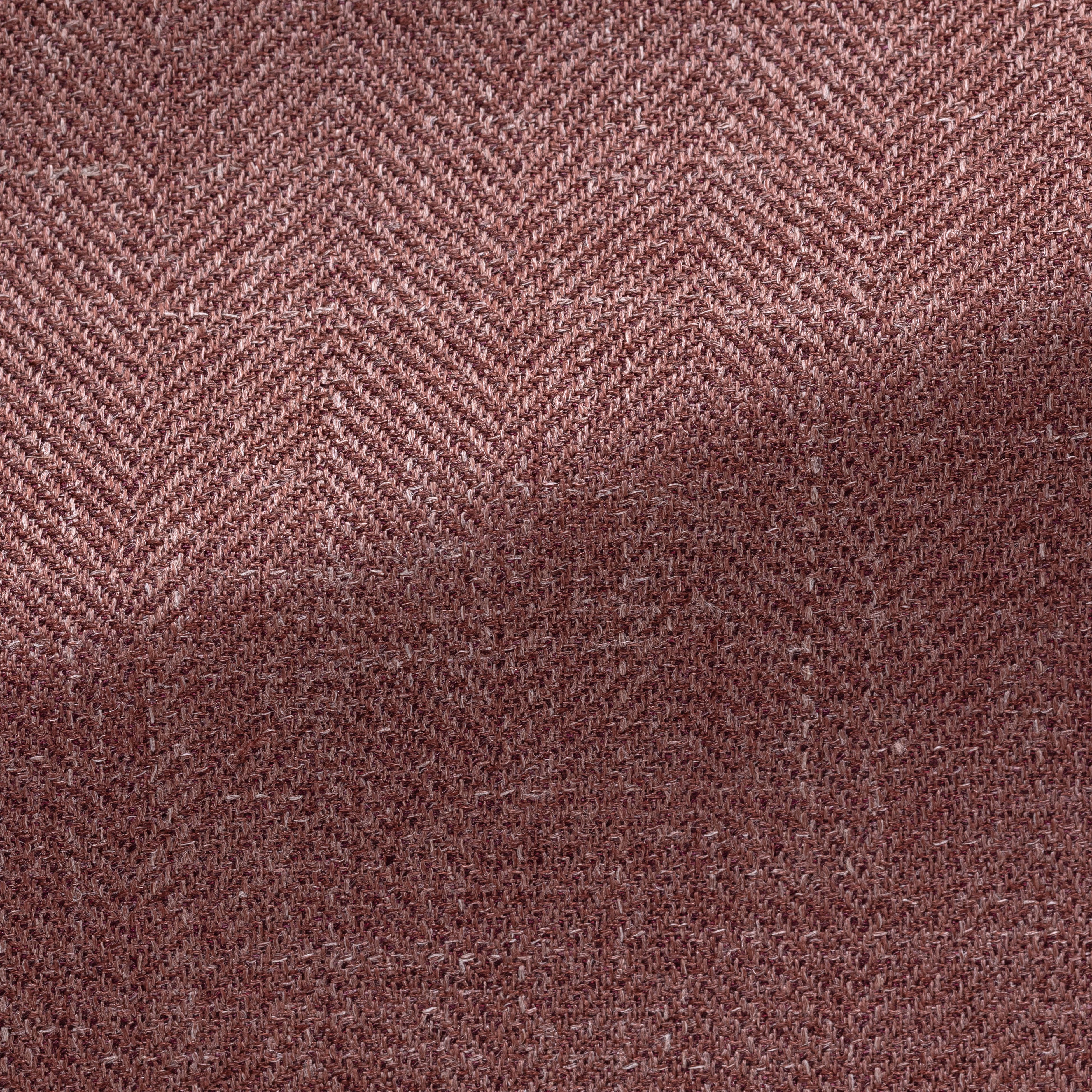 Plum Wool-Silk-Linen Herringbone Safari Jacket