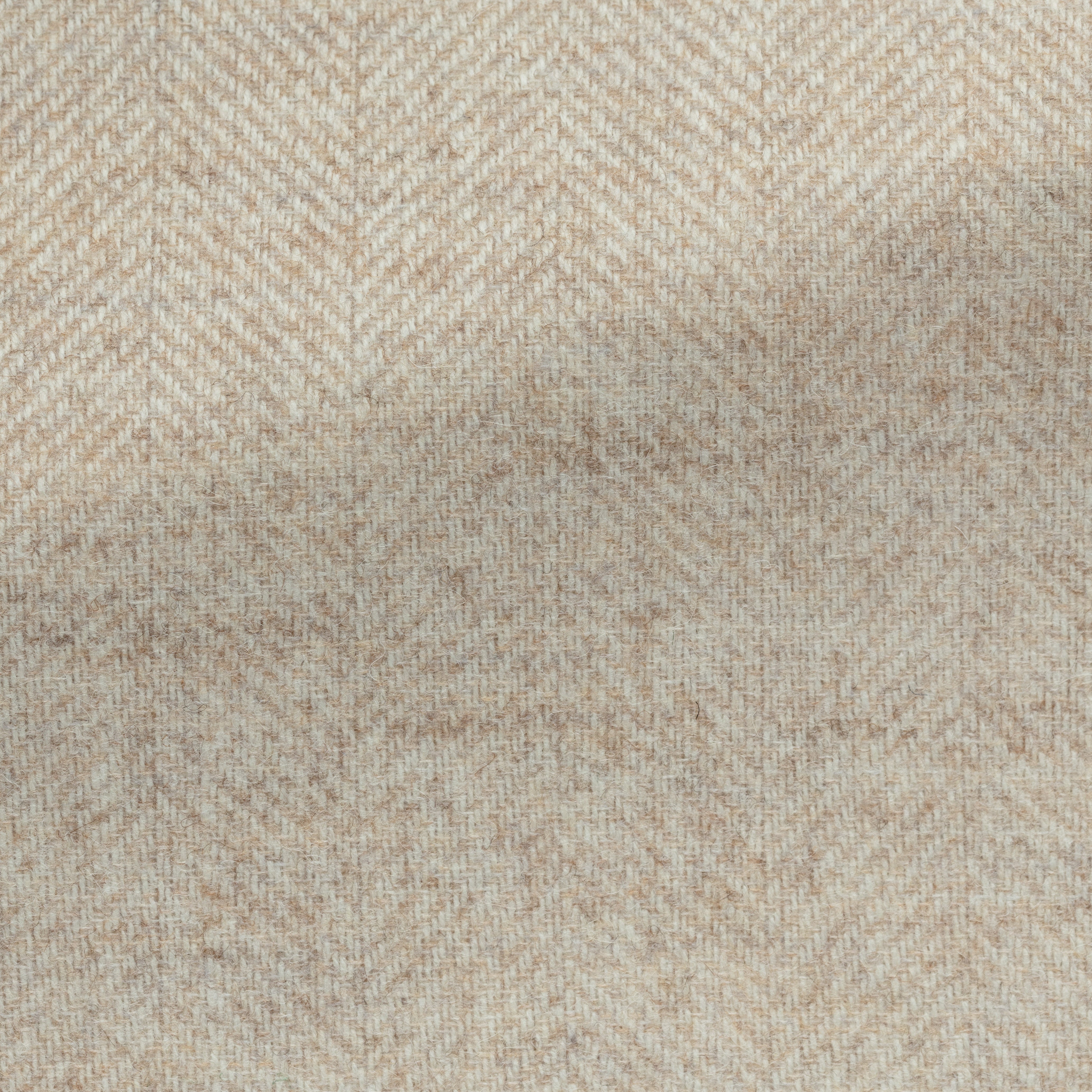 Ivory-Cream Wool-Alpaca Blend Herringbone Jacket