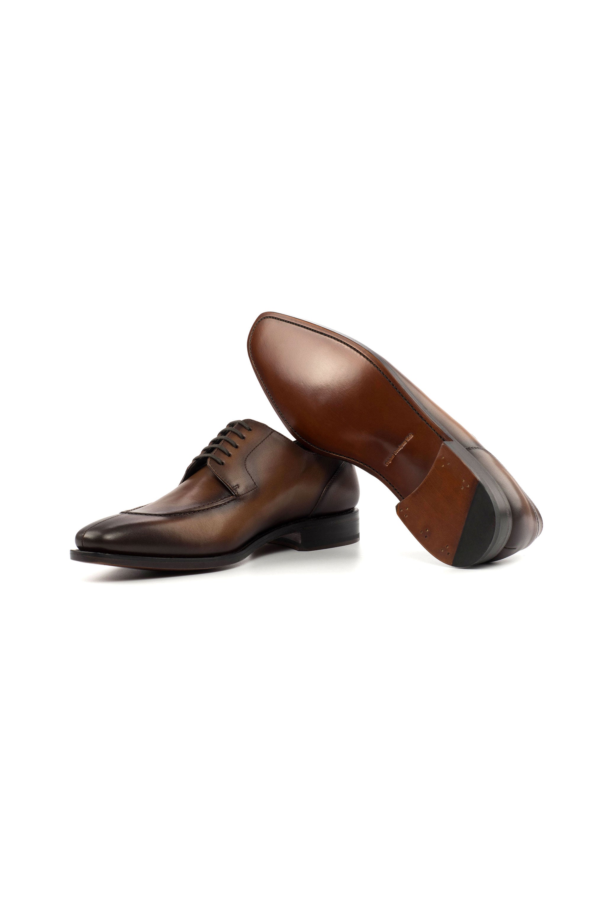 Medium Brown Painted Calf Derby Split Toe