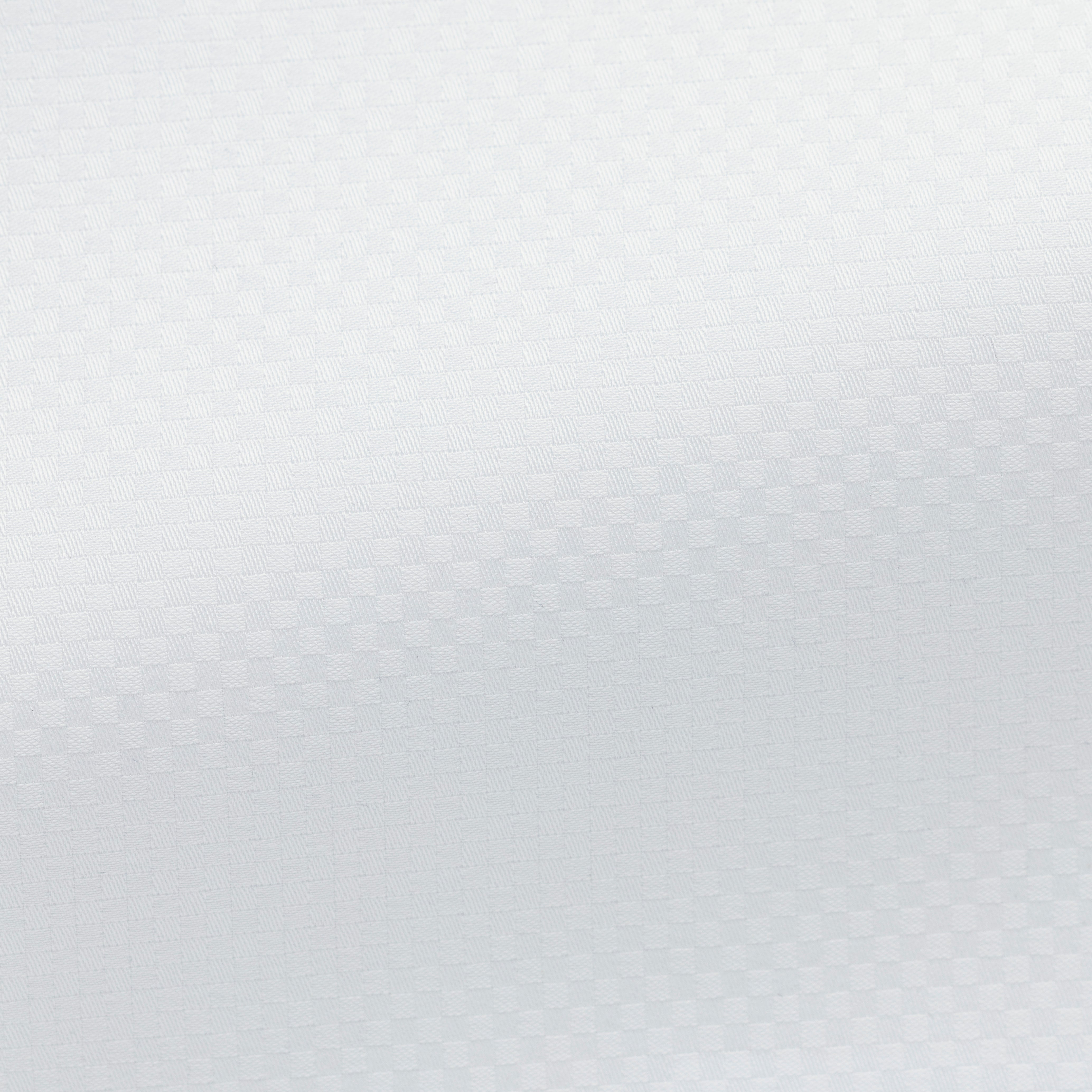 White Cotton Sateen Dobby W/ Checkerboard Design