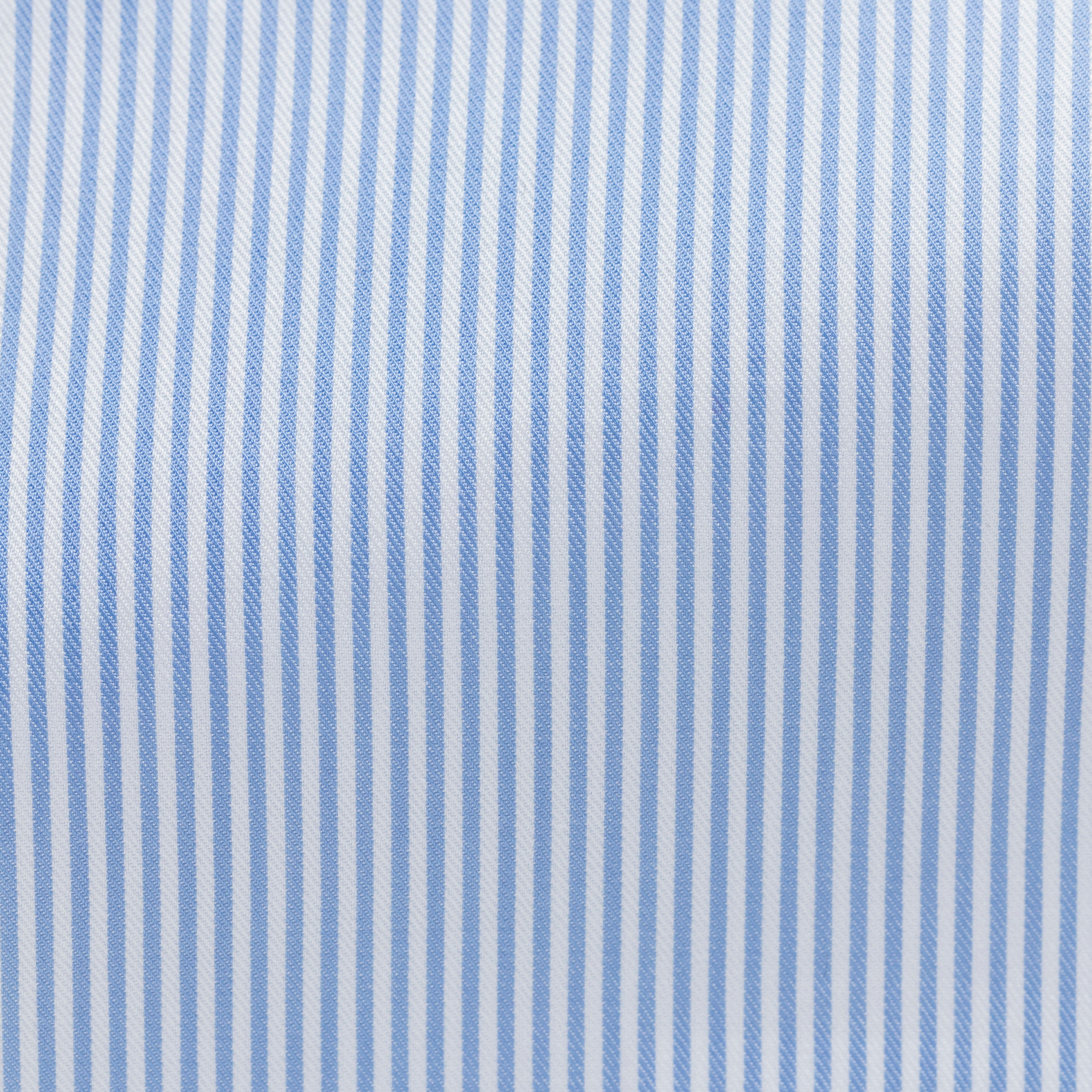 White Cotton Twill W/ Light Blue Stripe Shirt
