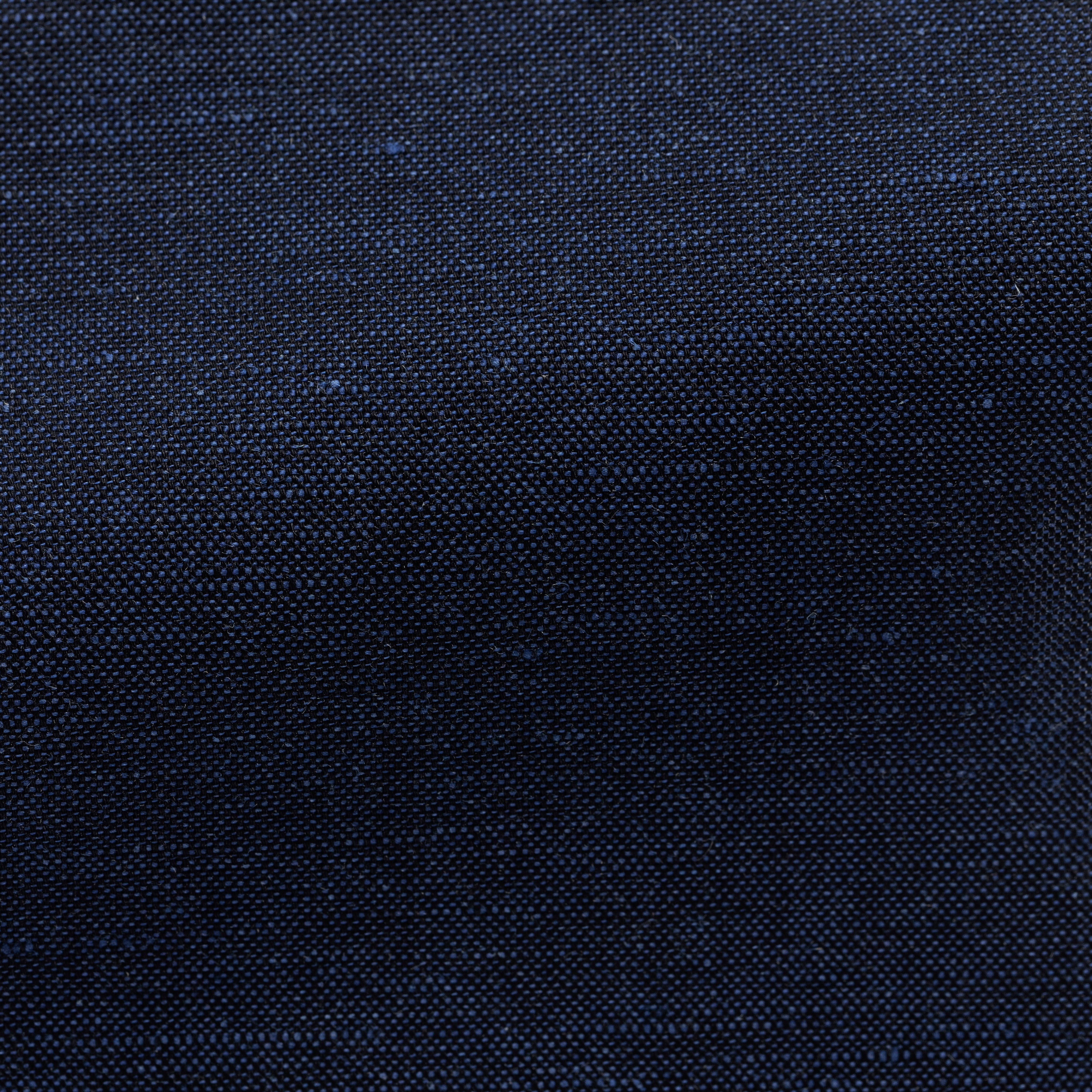 Black-Denim Blue Chambray Cotton-Linen Shirt