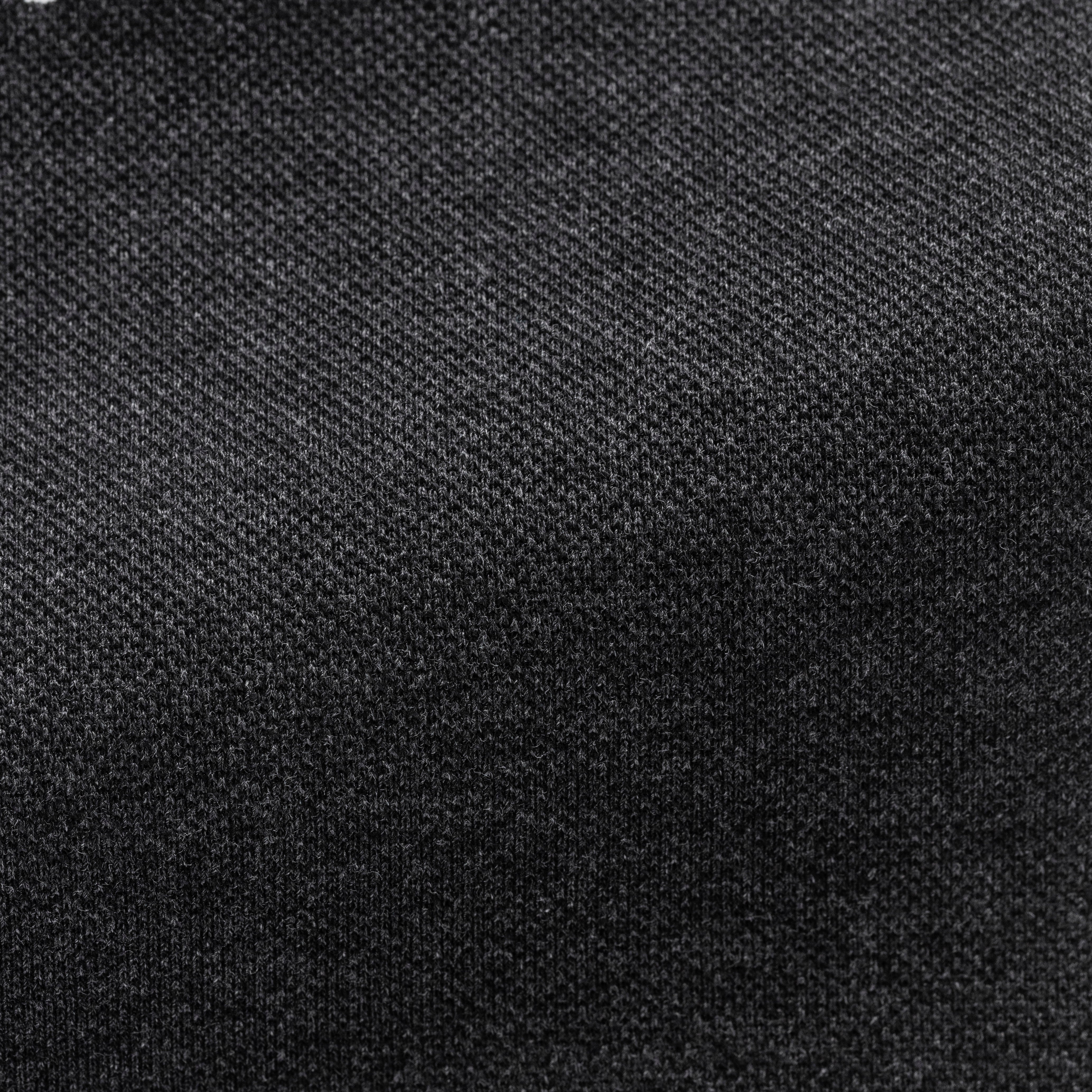 Dark Grey Mélange Cotton Piqué Knit Shirt