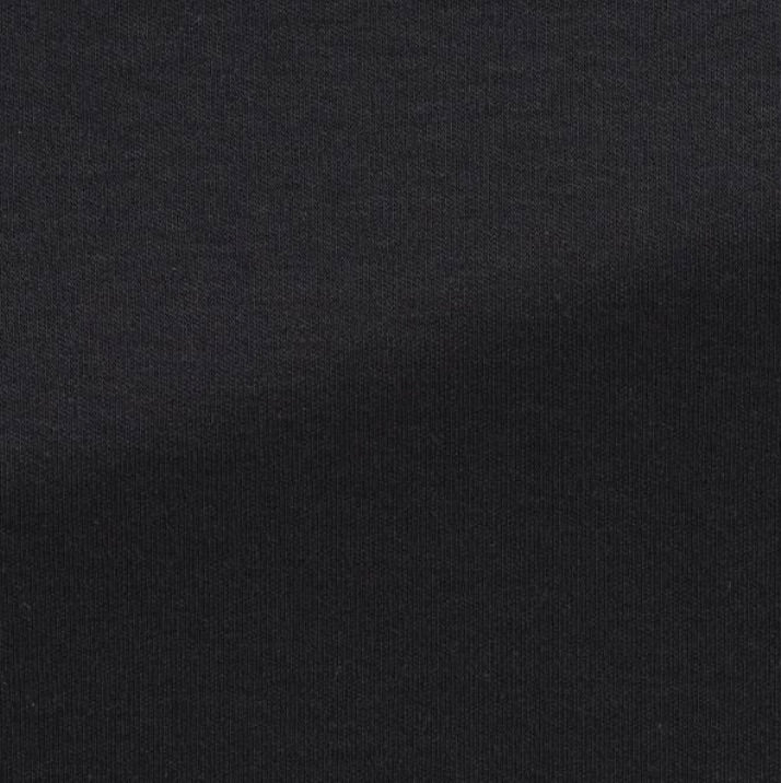 Black Cotton Interlock Knit Shirt