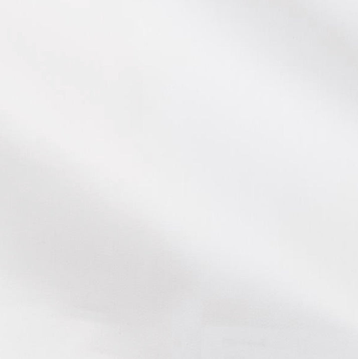 White Stretch Cotton Blend Sateen Shirt