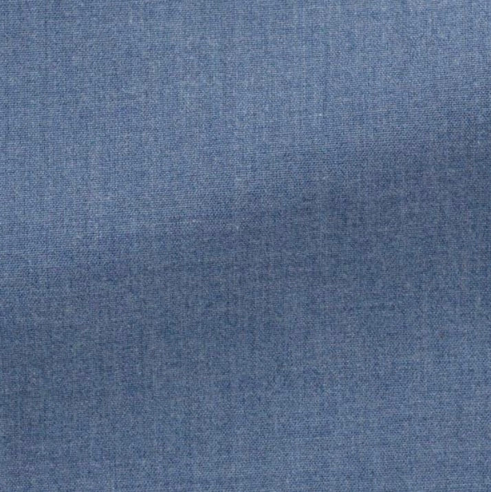 Aged Blue Cotton Flannel Shirt