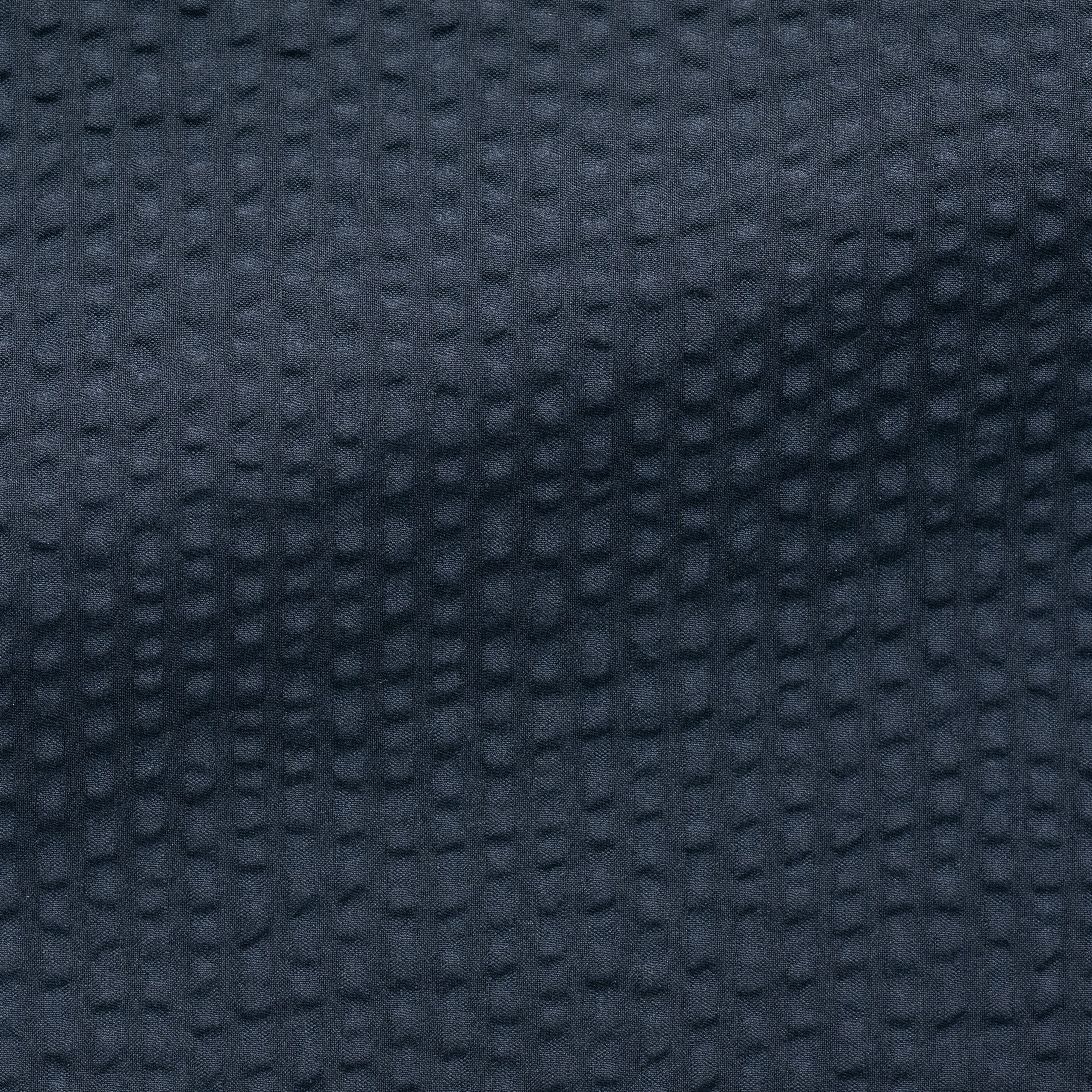 Navy Blue Cotton Seersucker Shirt