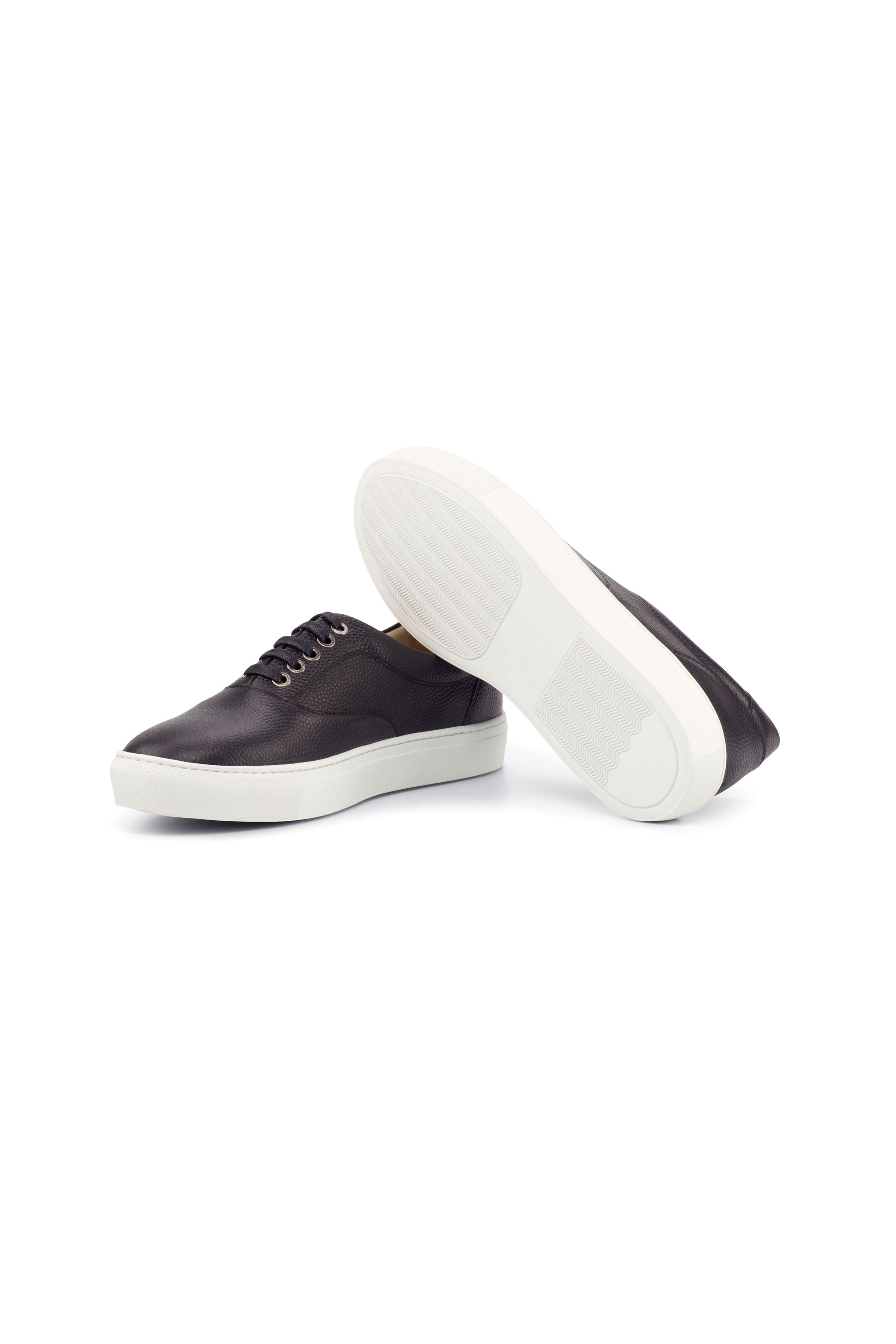 Black Pebble Grain Top Sider Sneaker