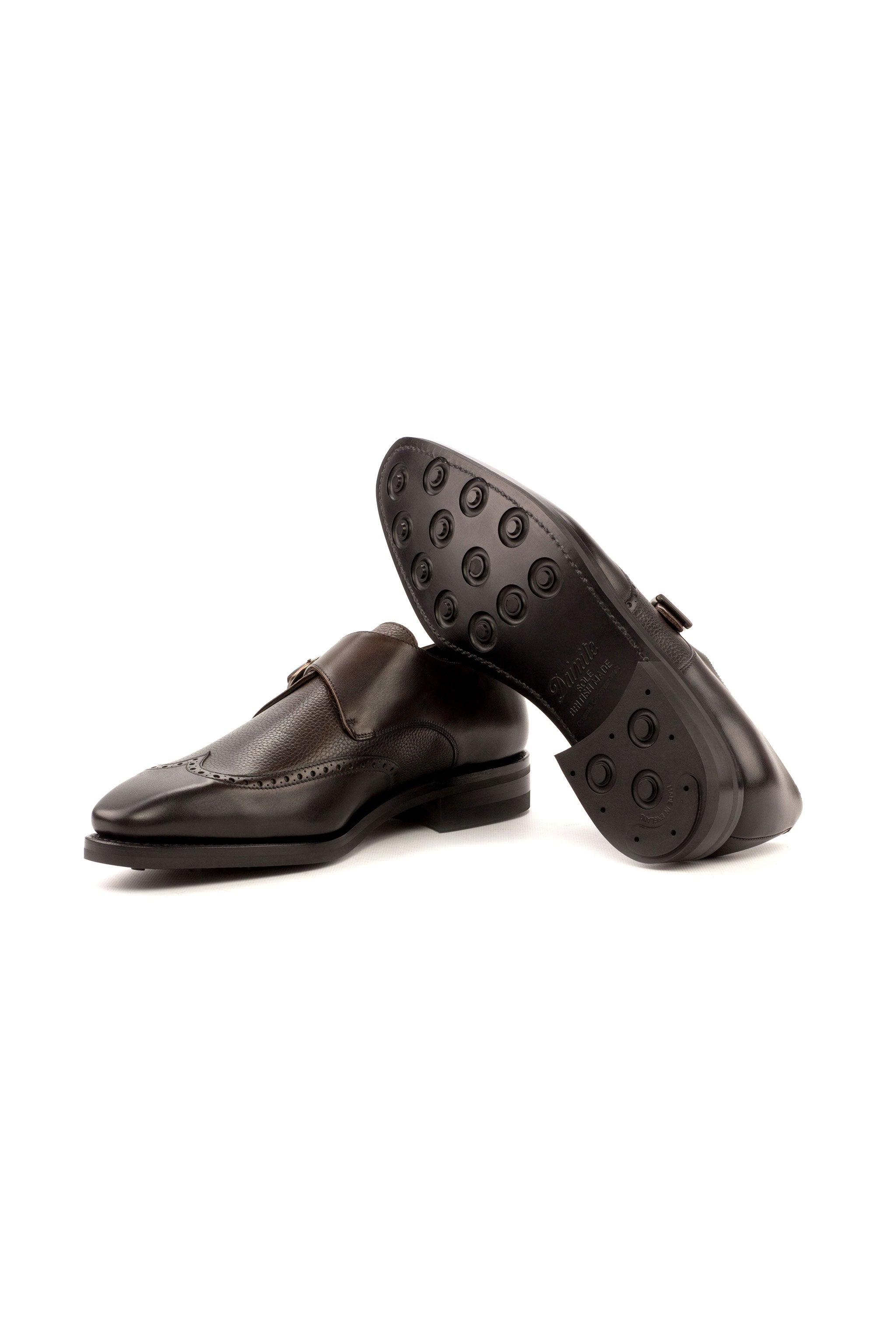 Dark Brown Painted Full Grain + Dark Brown Painted Calf Since Monk