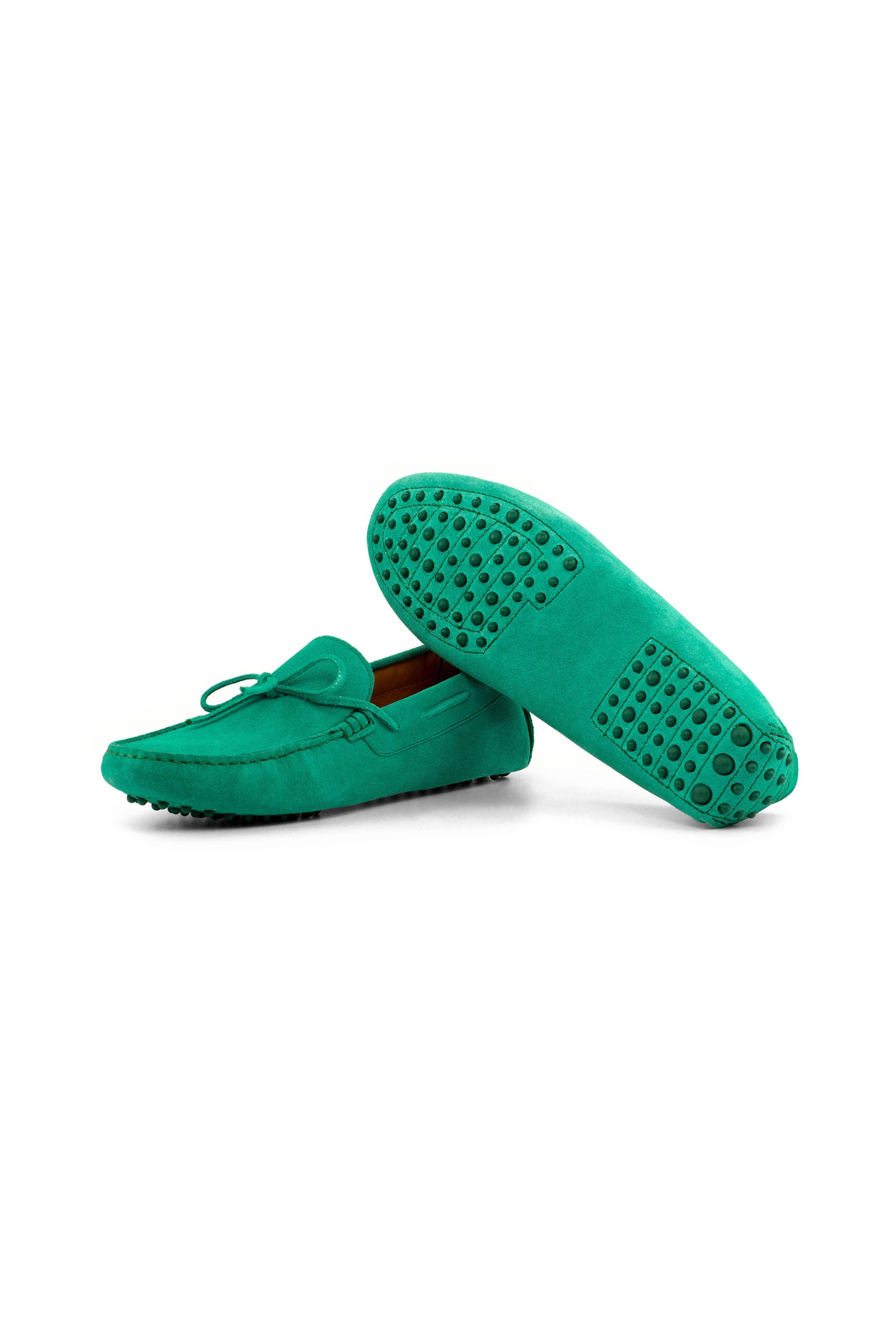 Green Suede + Green Driver Gommino Drivers