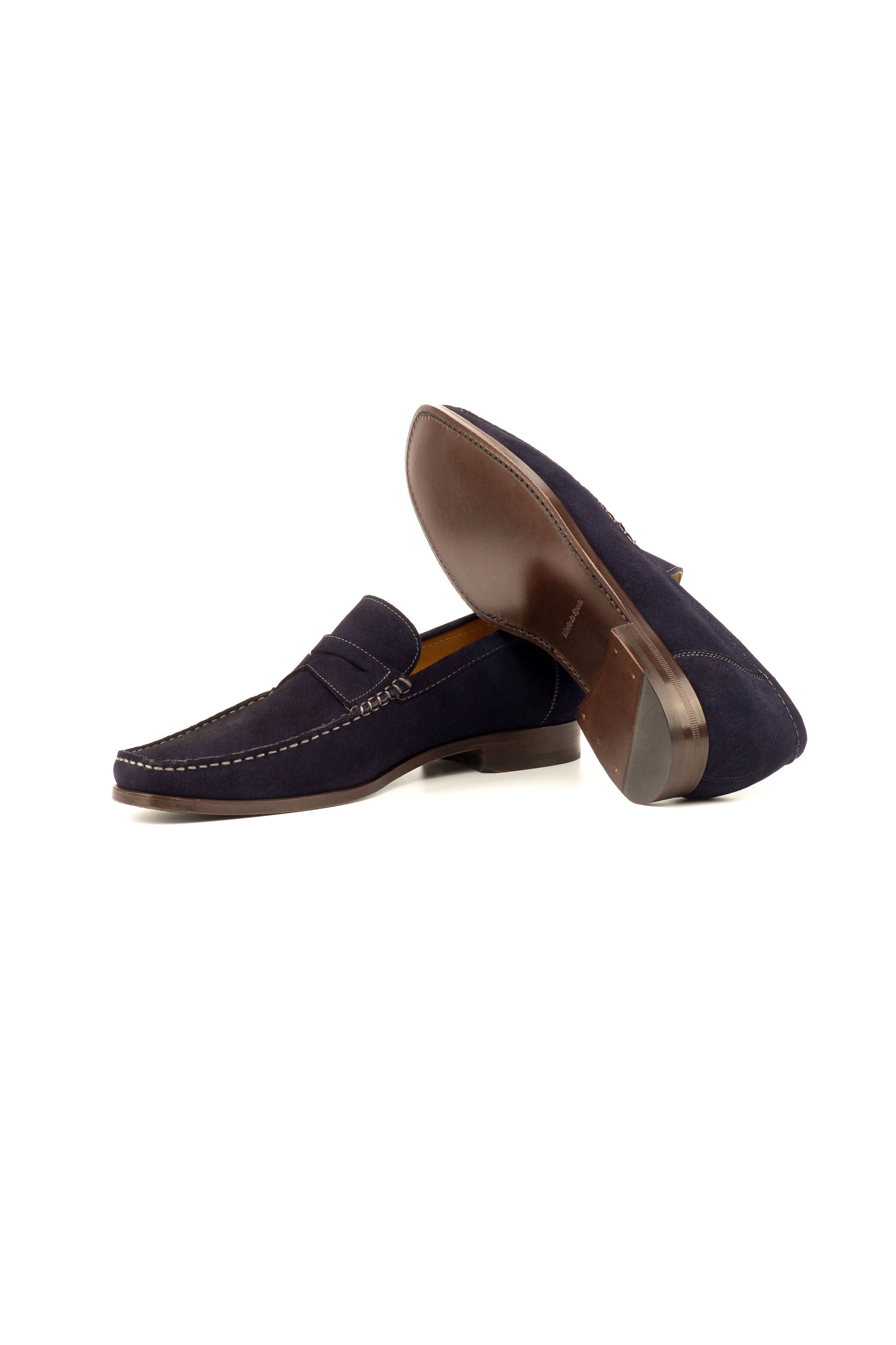 Navy Suede Moccasin