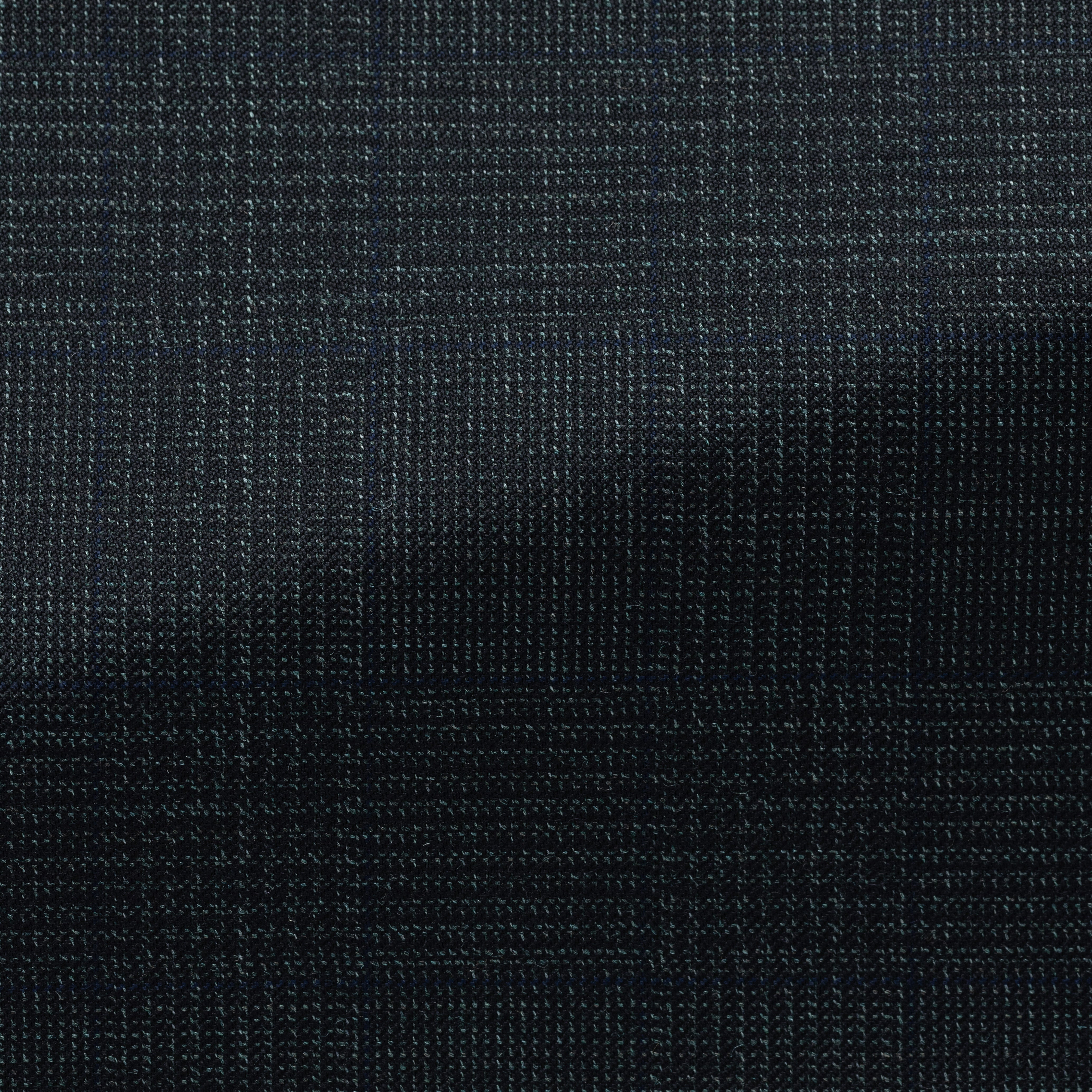 Dark Green Wool Glen Plaid w/ Blue Overcheck Suit