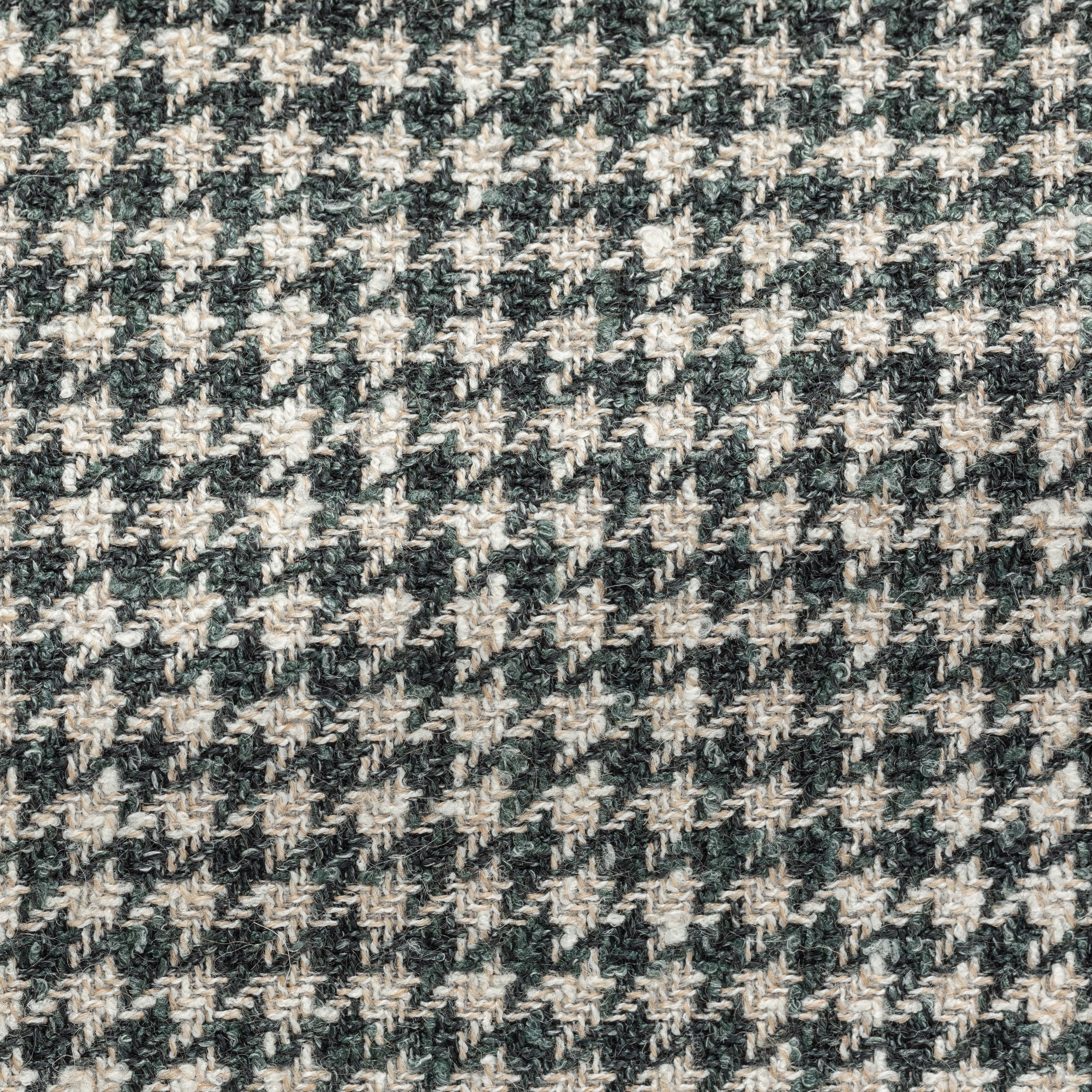Jade Green-Bone Wool-AlpacaLinen Houndstooth Utility Jacket