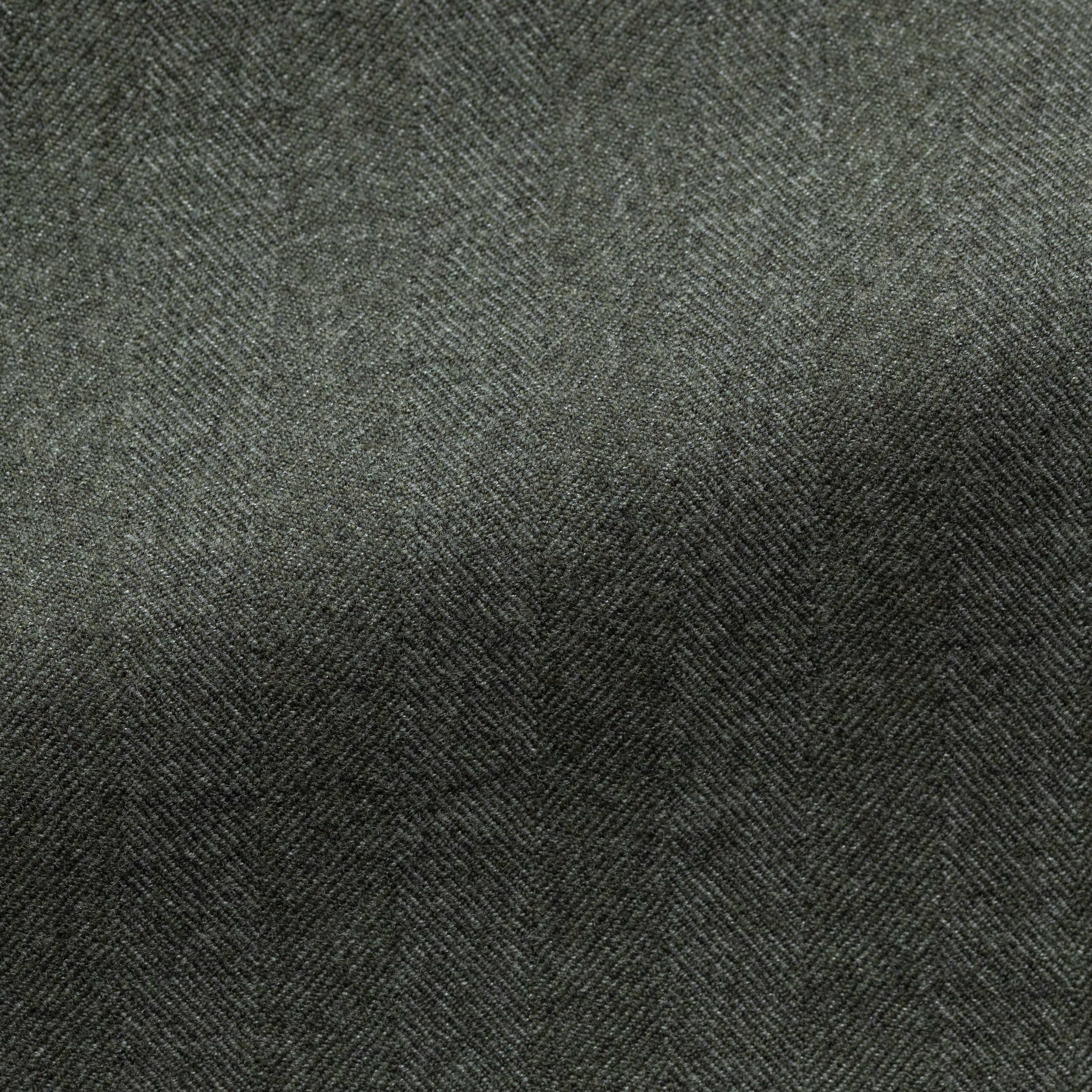 Sage Green Luxury Wool-Silk Flannel Herringbone Jacket