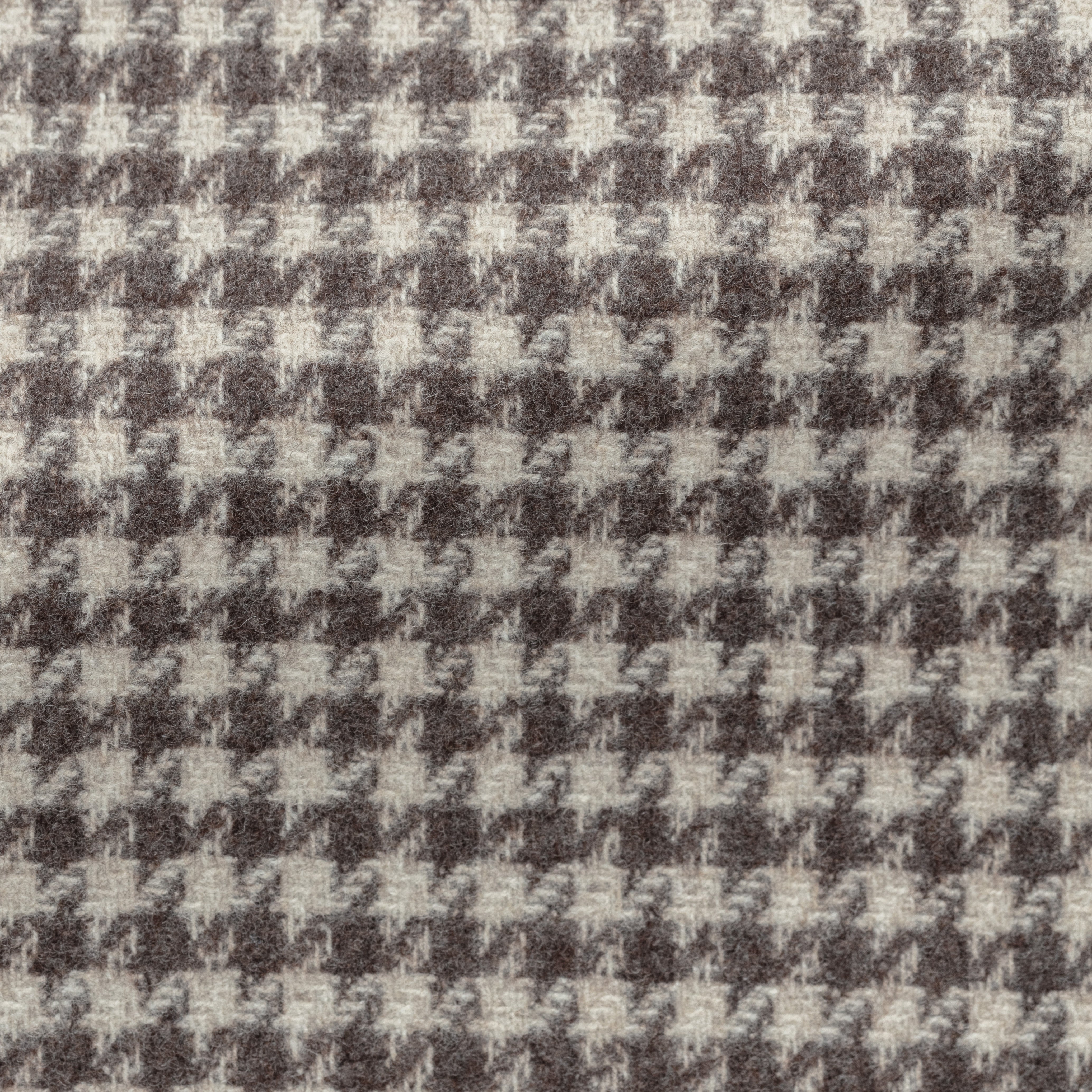 Sand-Coffee Brown WoolCashmere Houndstooth Utility Jacket