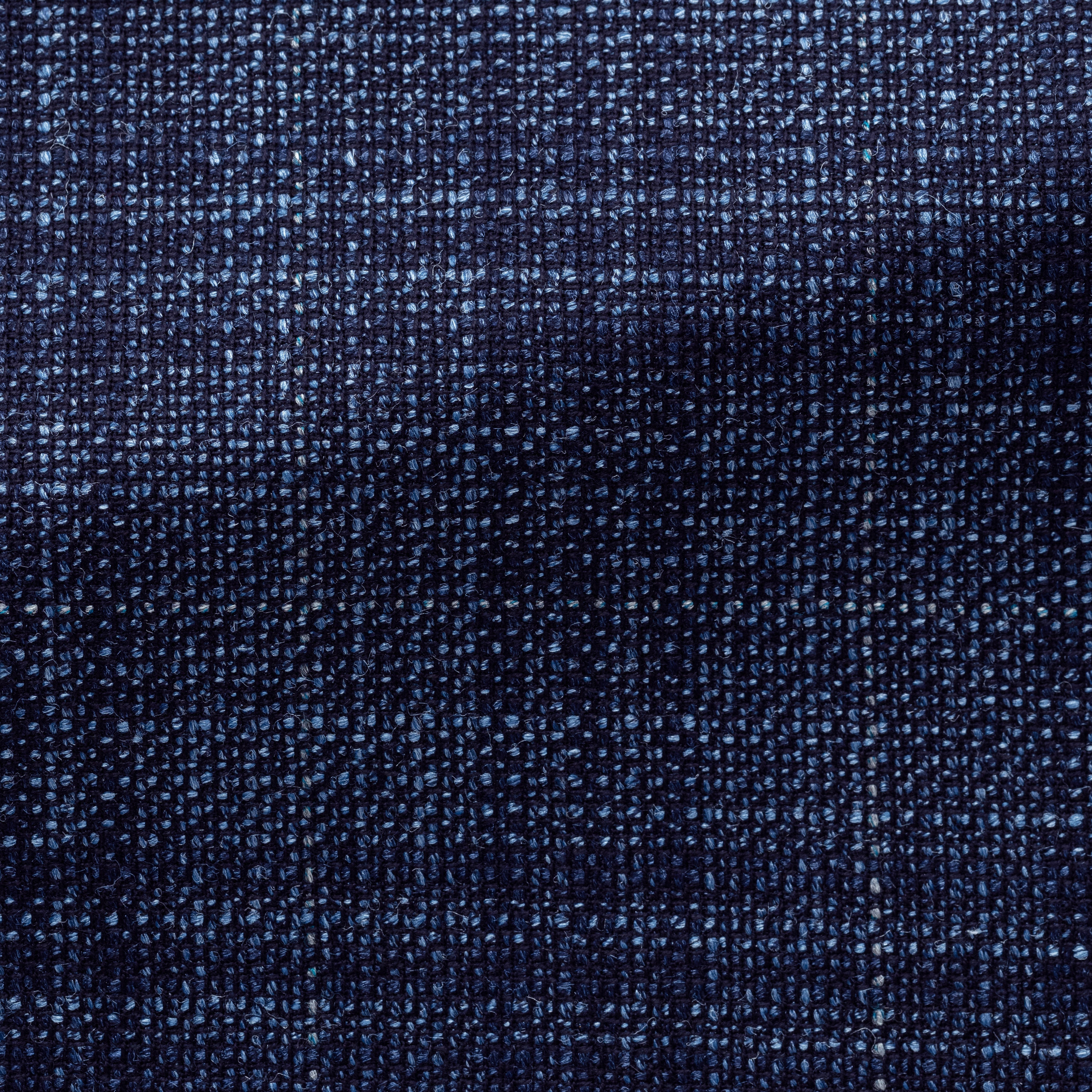 Neapolitan Blue-Light Blue WoolSilk w/ Dark Blue Glen Plaid Jacket