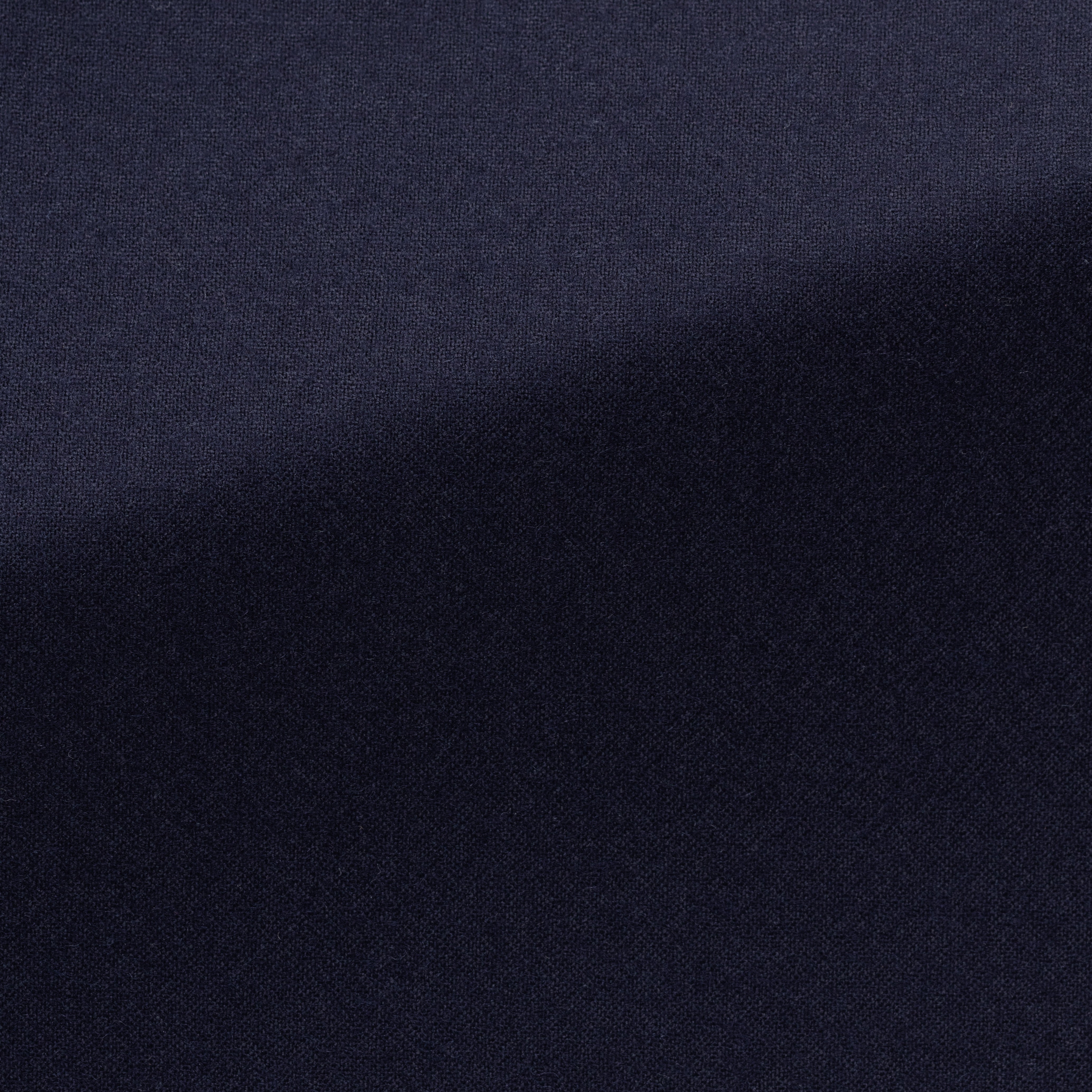 Navy Blue Stretch Cashmere Plain Weave Trousers