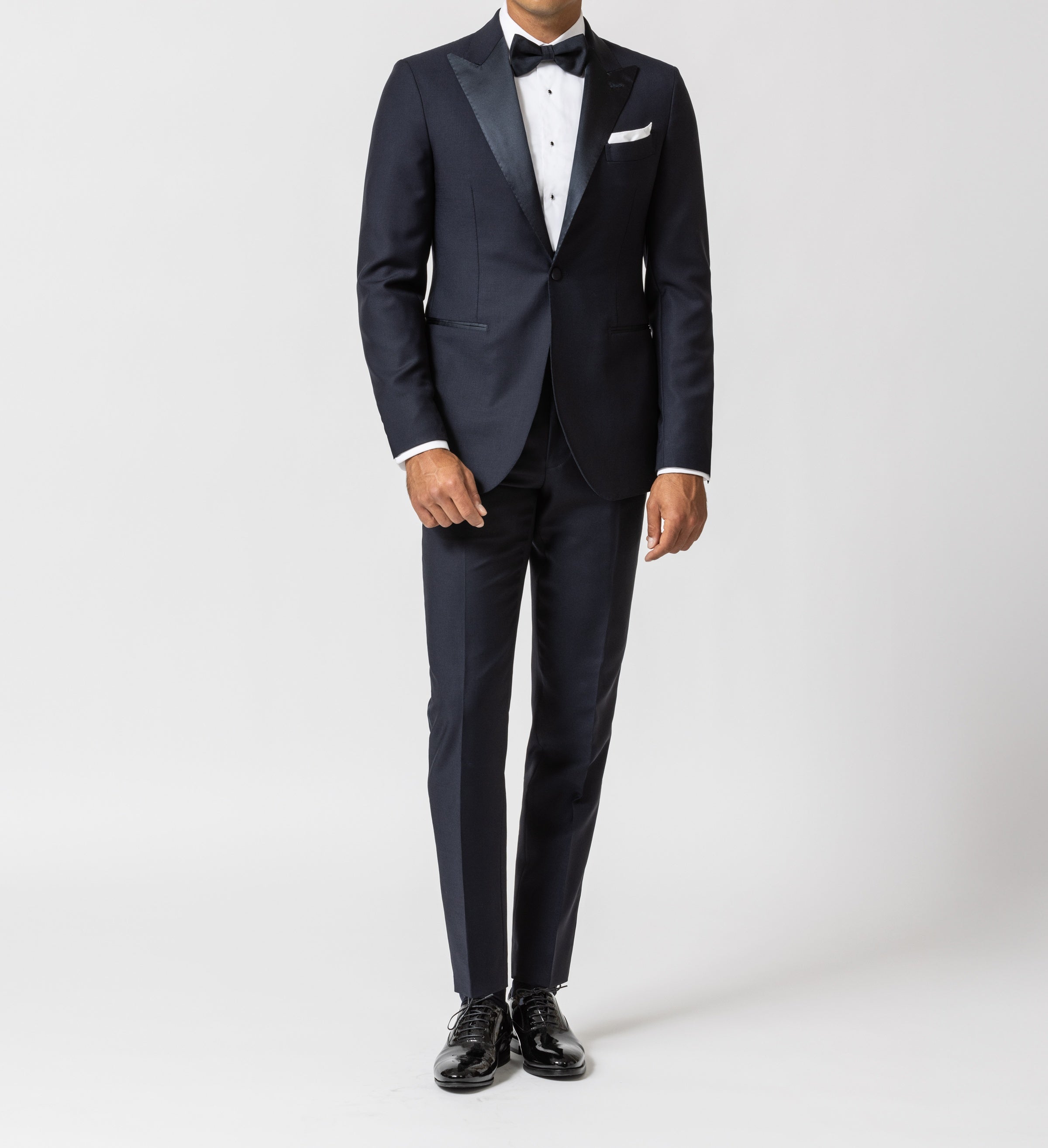 Navy Wool-Mohair Barathea Tuxedo