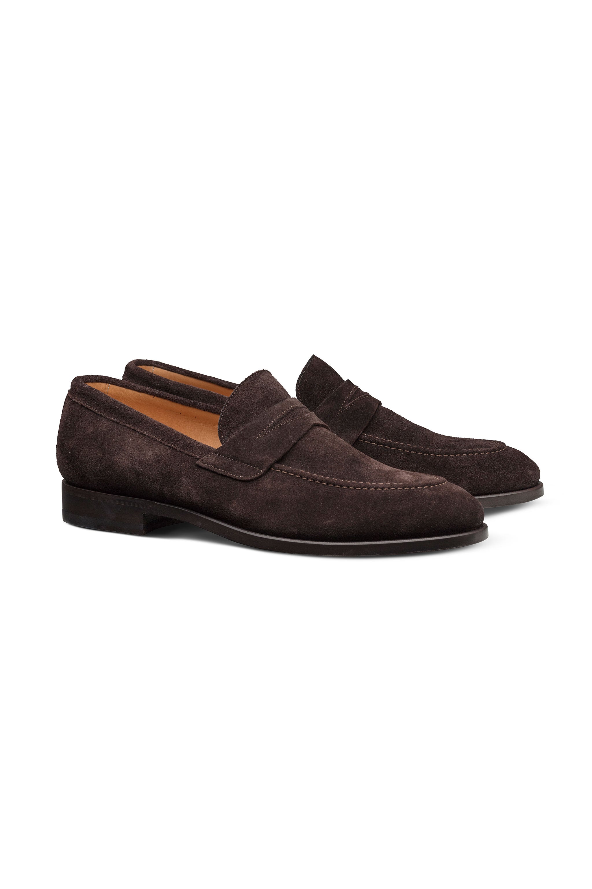 Dark Brown Suede Formal Round Penny Loafer