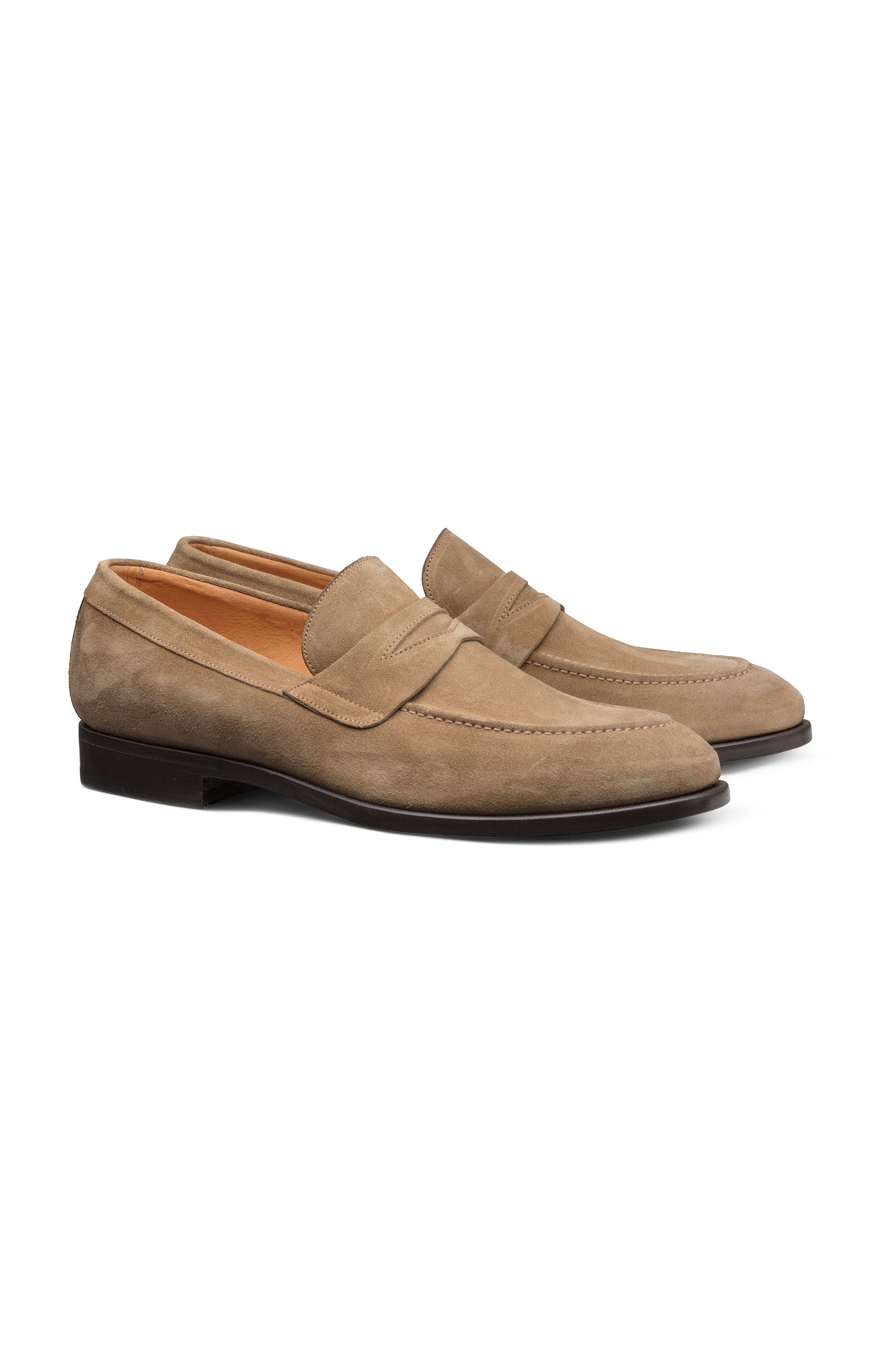 Sand Suede Formal Round Penny Loafer