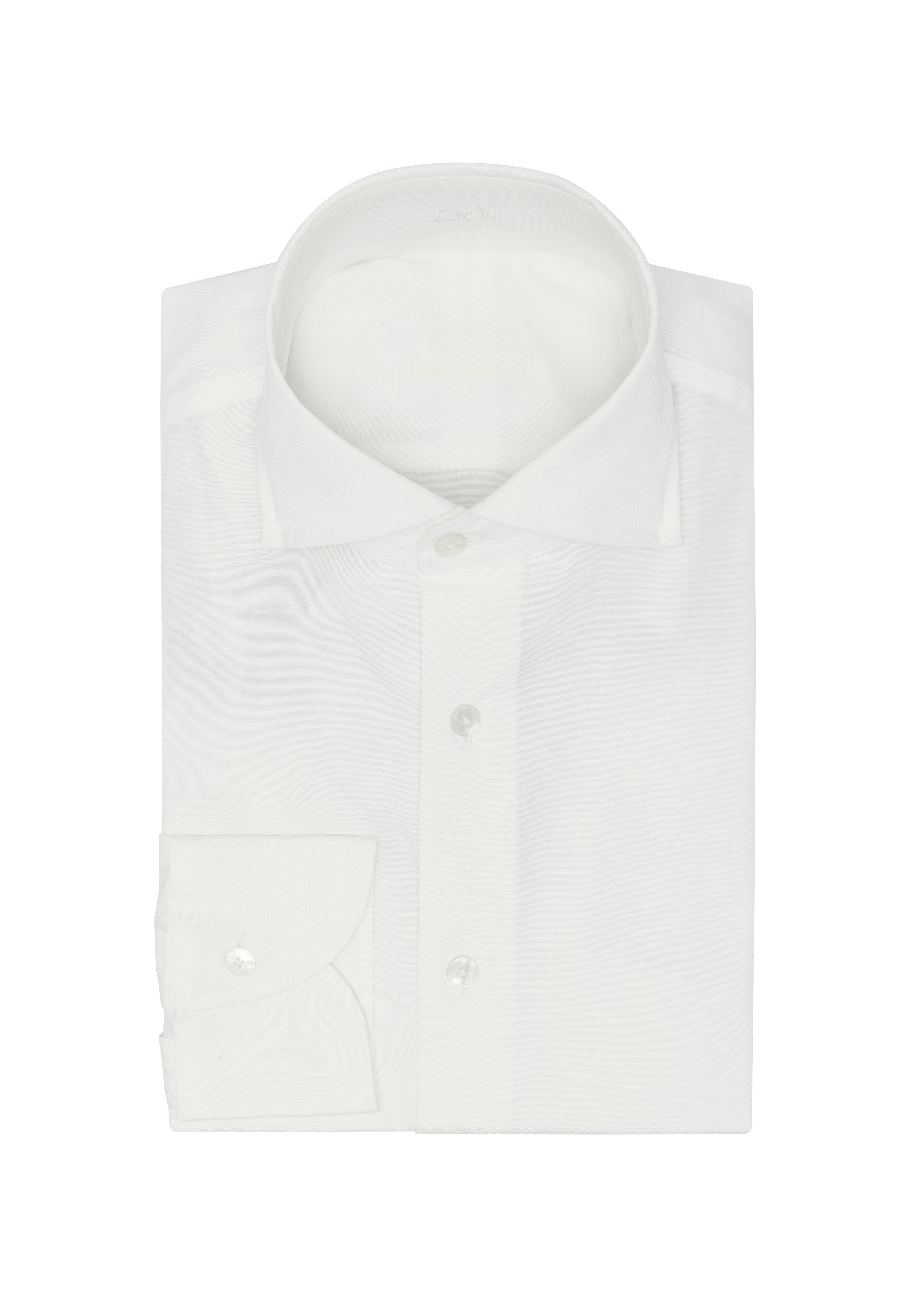 White Compact Cotton Poplin Shirt