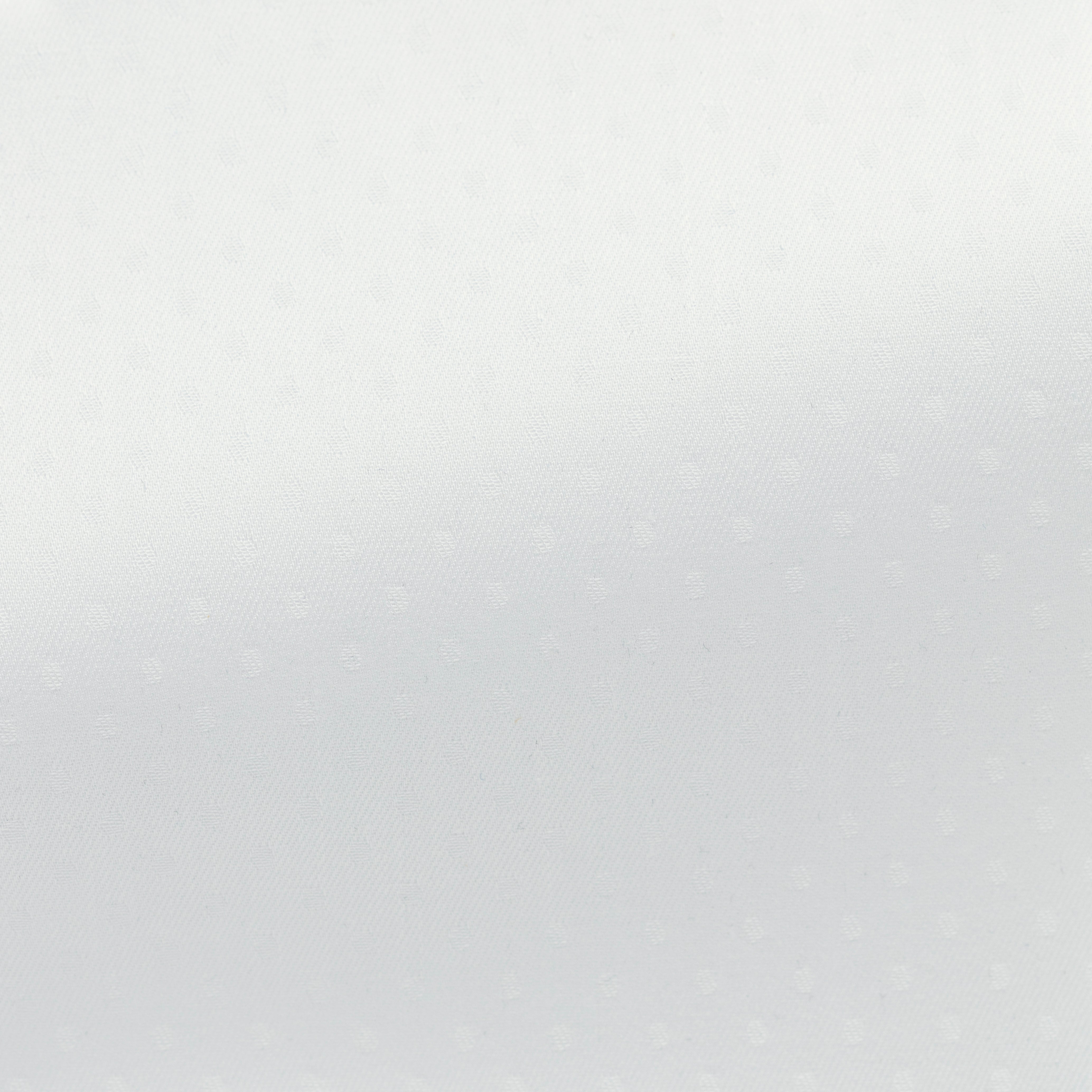 White Cotton Sateen Dobby W/ Dot Design Shirt