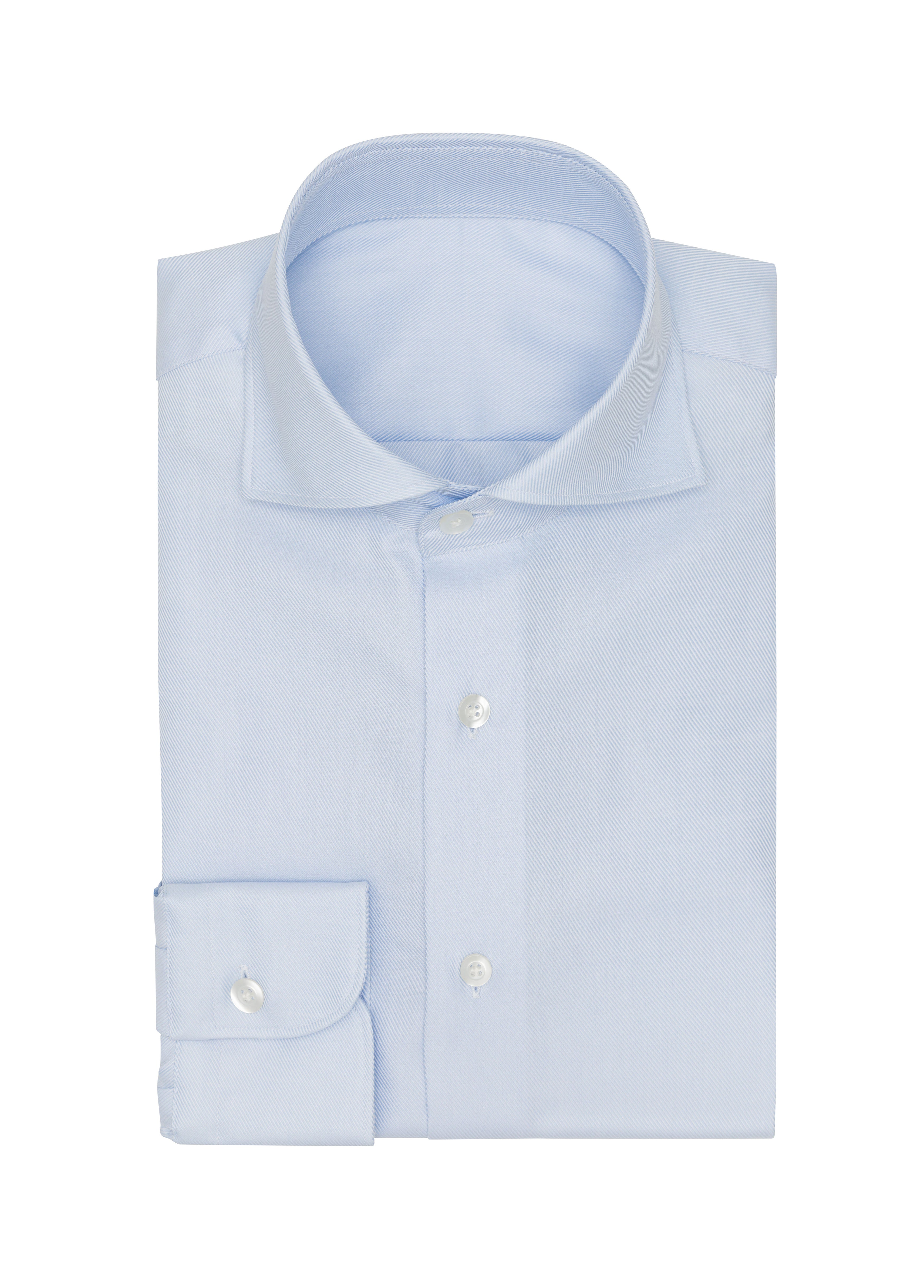 Light Blue Cotton Fine Twill Dobby Shirt