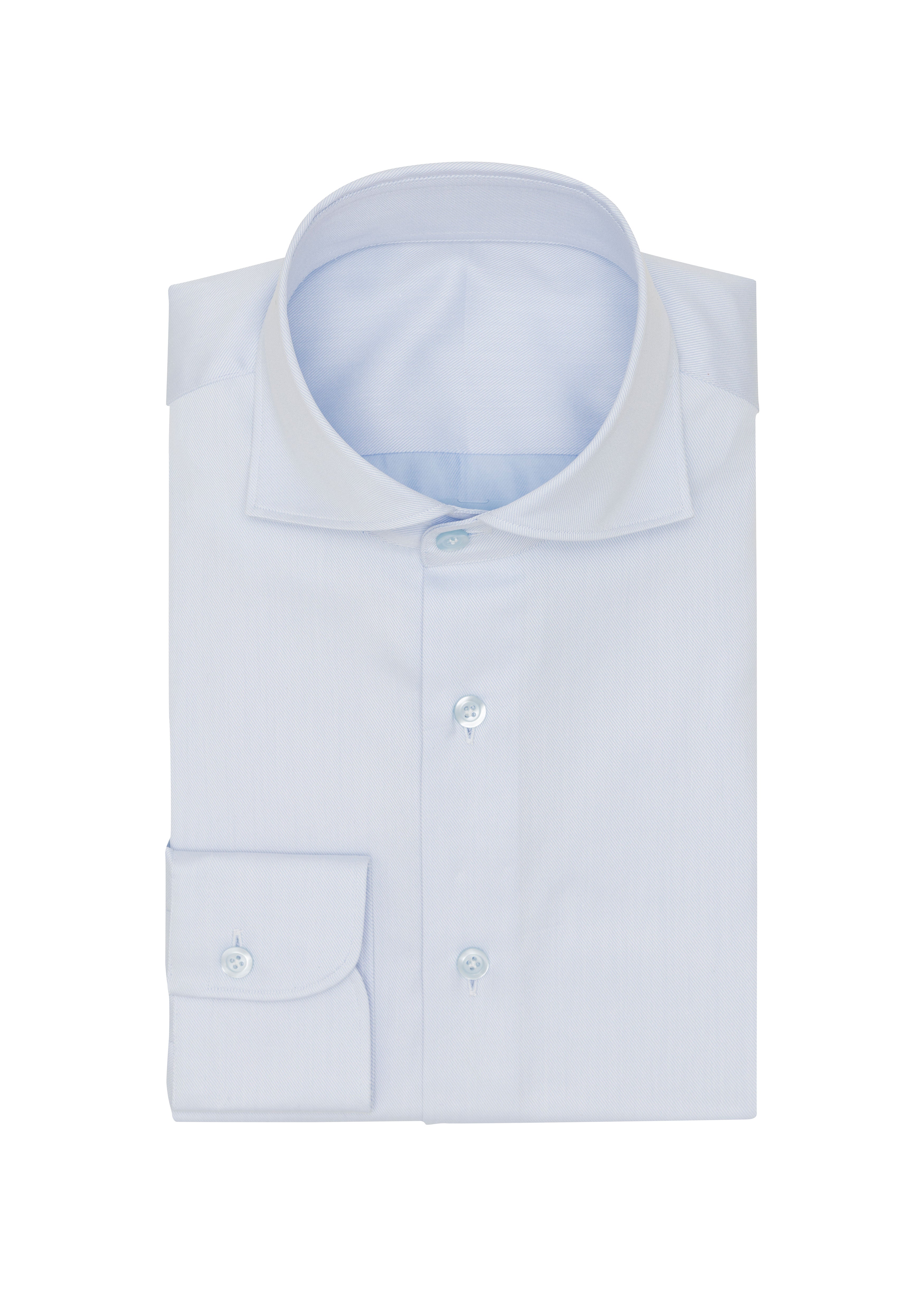 Light Blue Cotton Twill Dobby Shirt