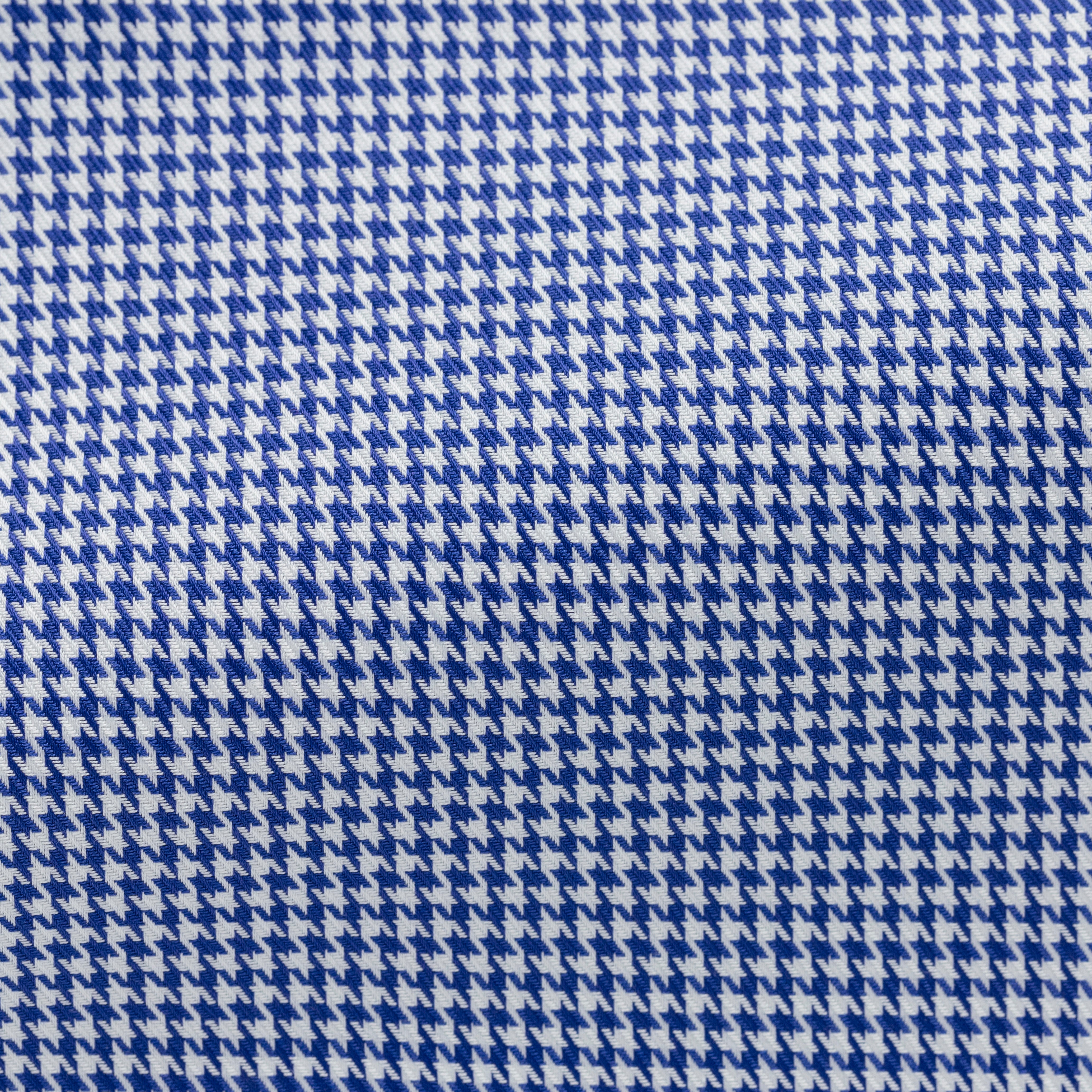 Dark Blue Cotton Houndstooth Twill Shirt