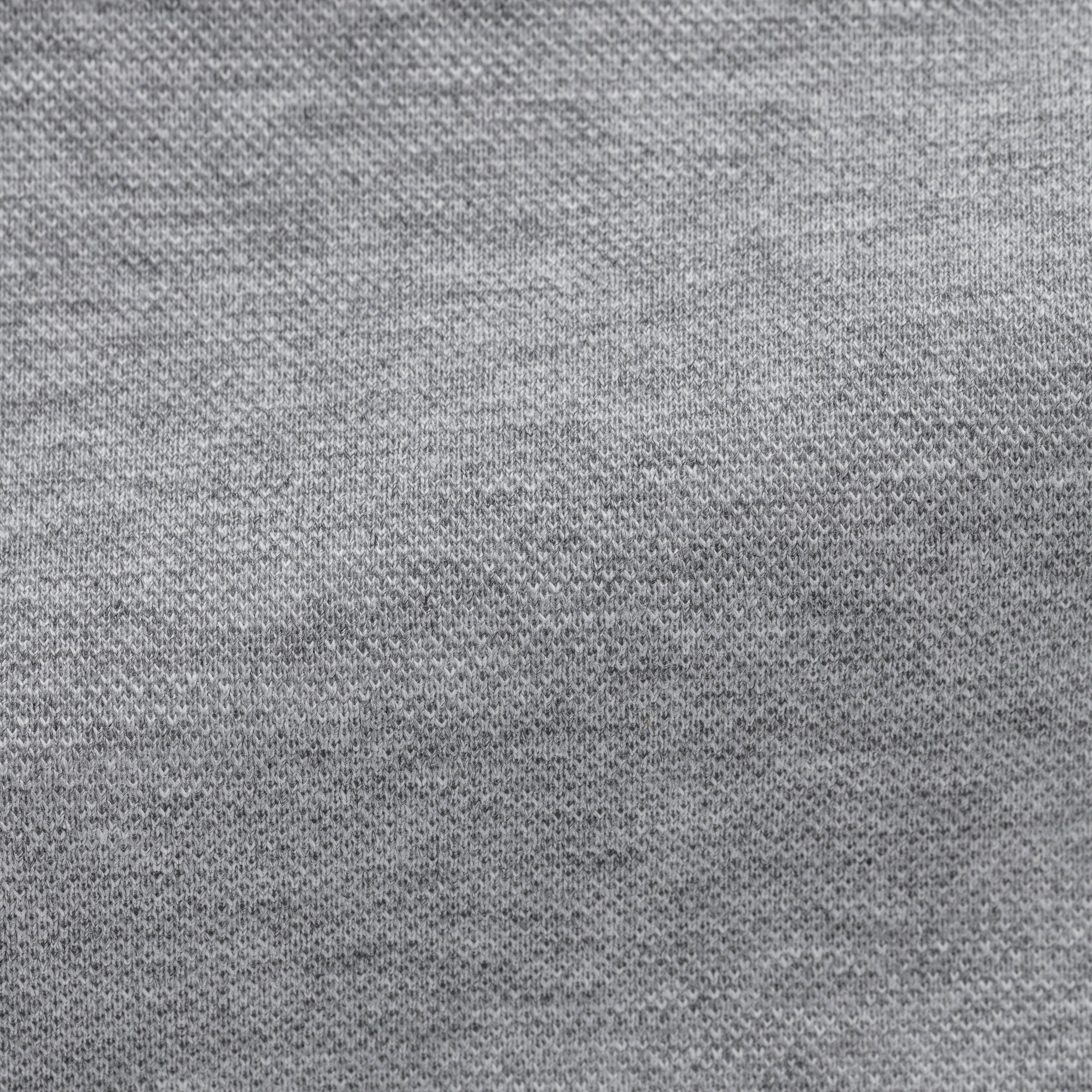 Light Grey Mélange Cotton Piqué Knit Shirt