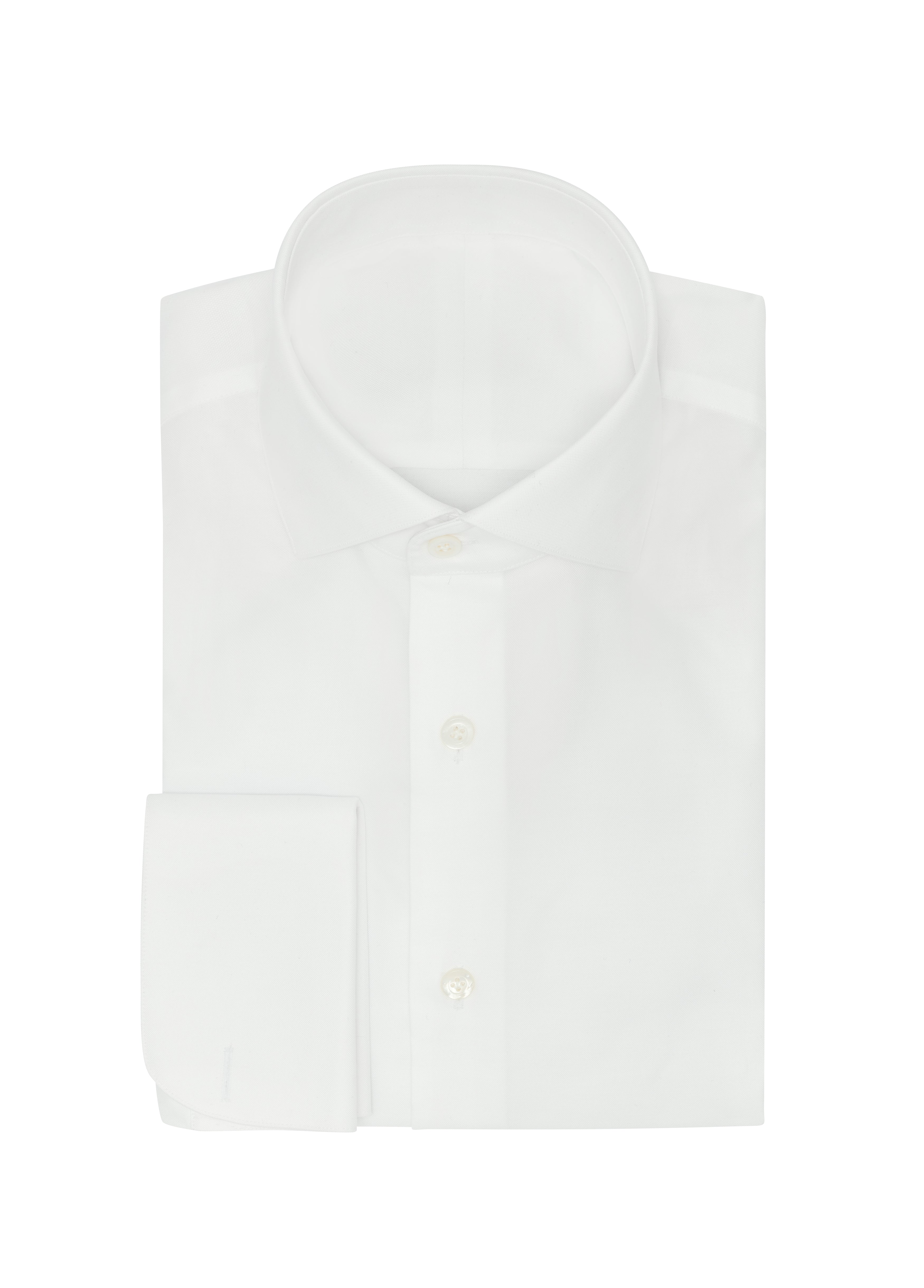 White Cotton Pinpoint Shirt
