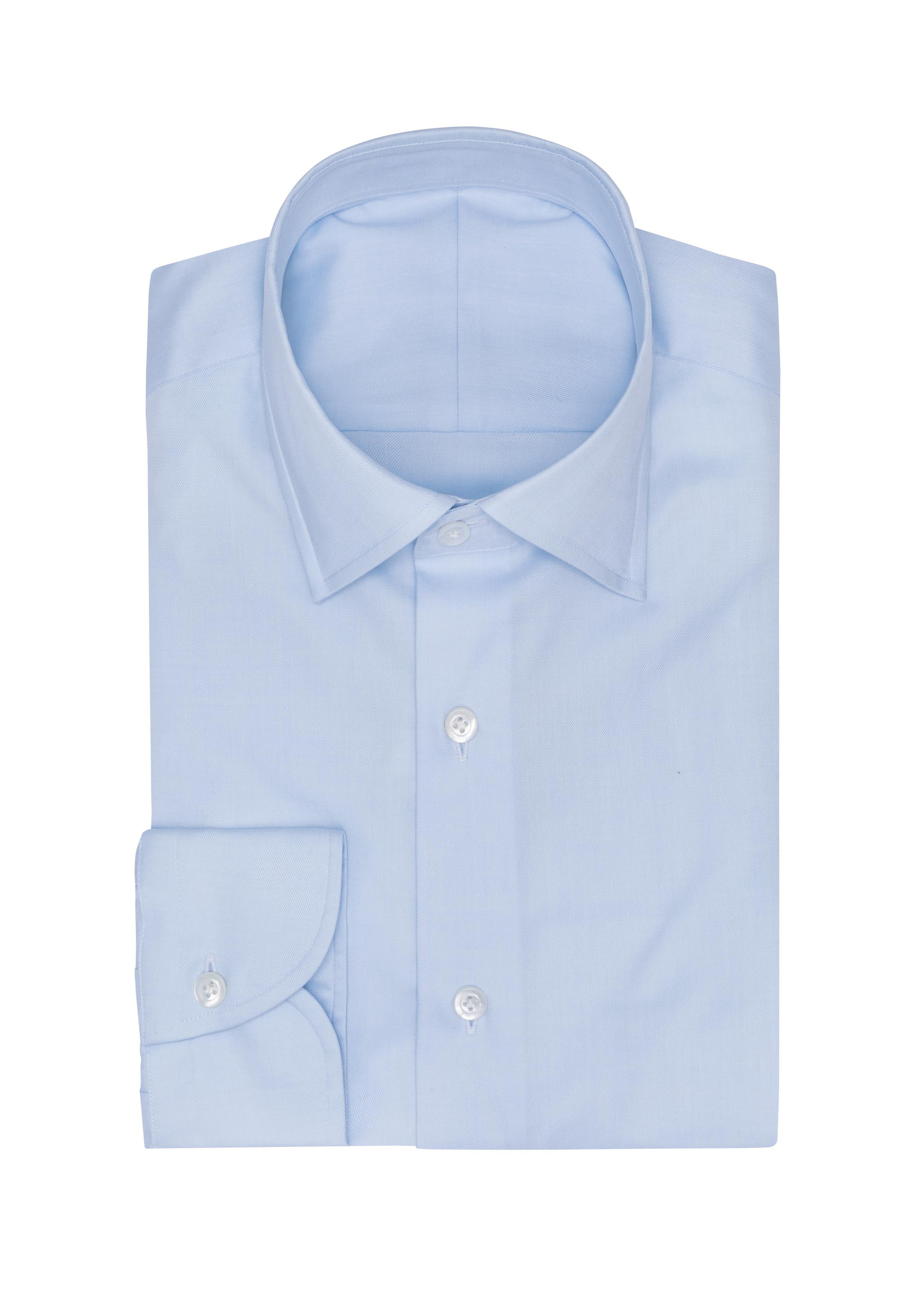 Light Blue Cotton Fine Twill Shirt