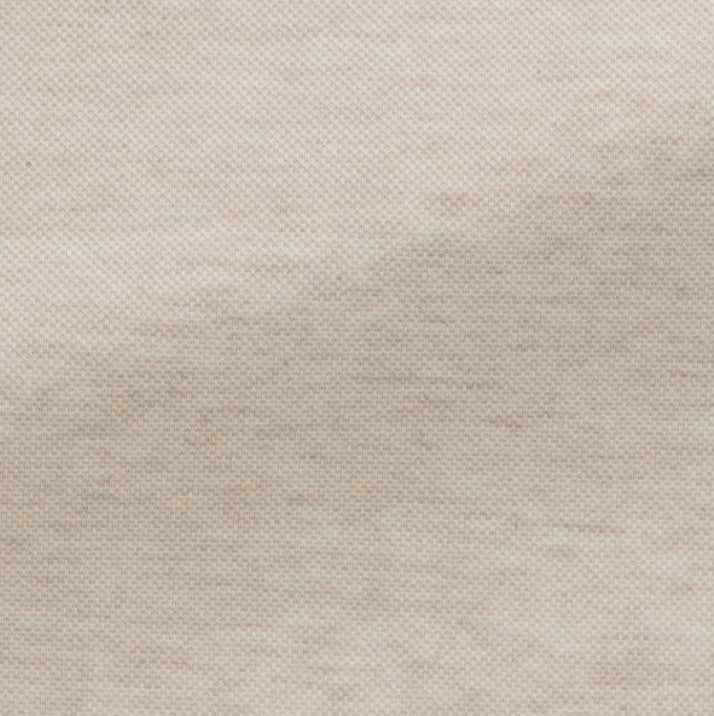 Light Sand Mélange Cotton Piqué Knit Shirt