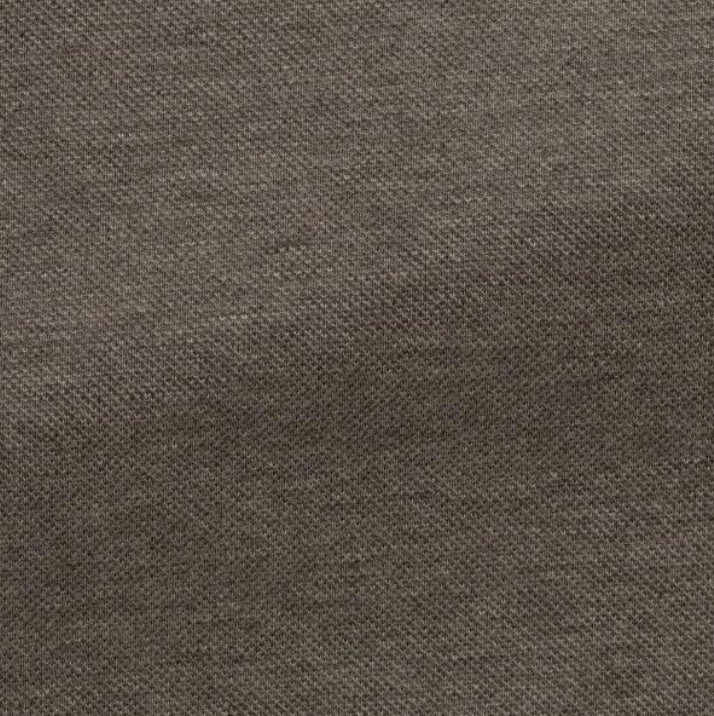 Walnut Mélange Cotton Piqué Knit Shirt