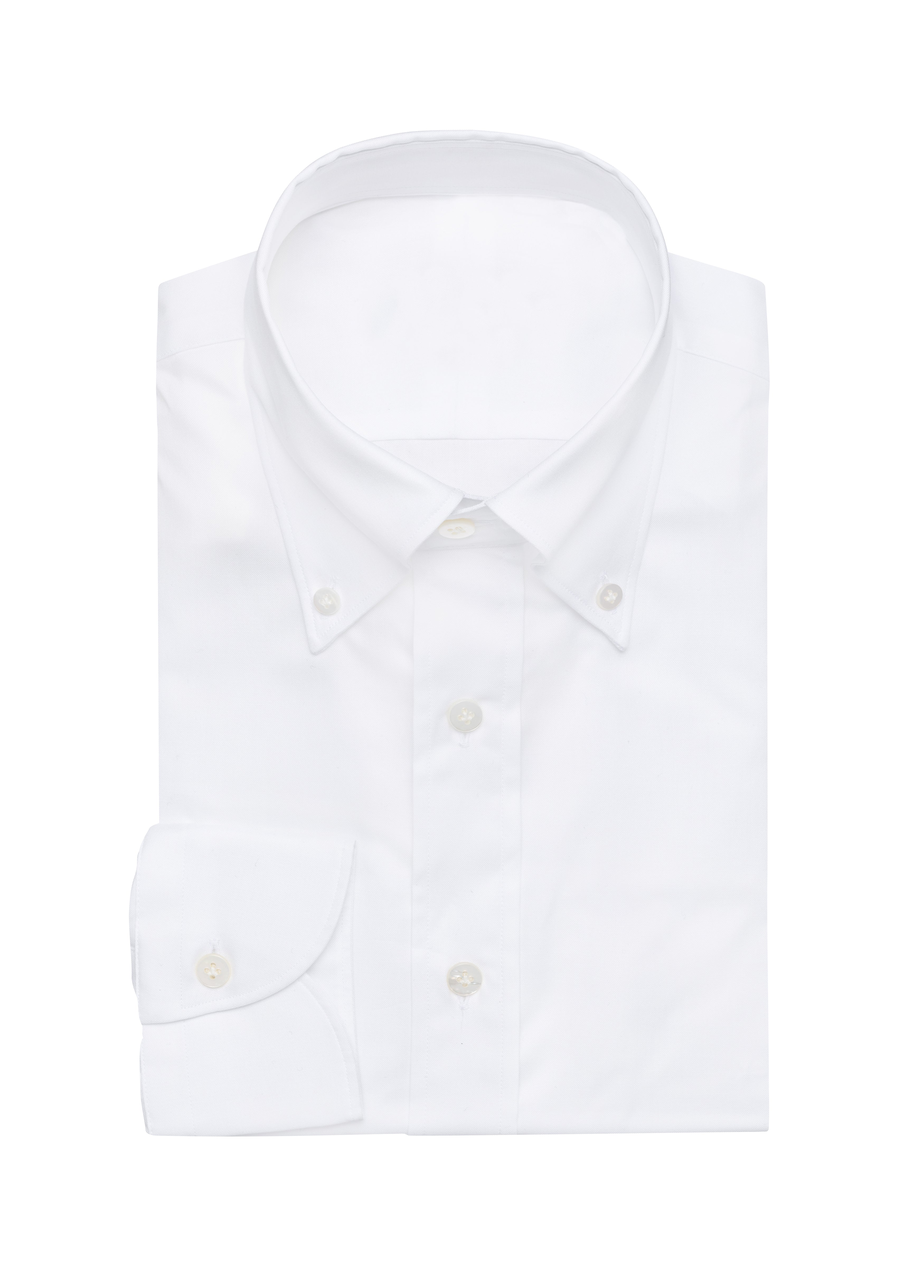 White Natural Stretch Cotton Pinpoint Shirt