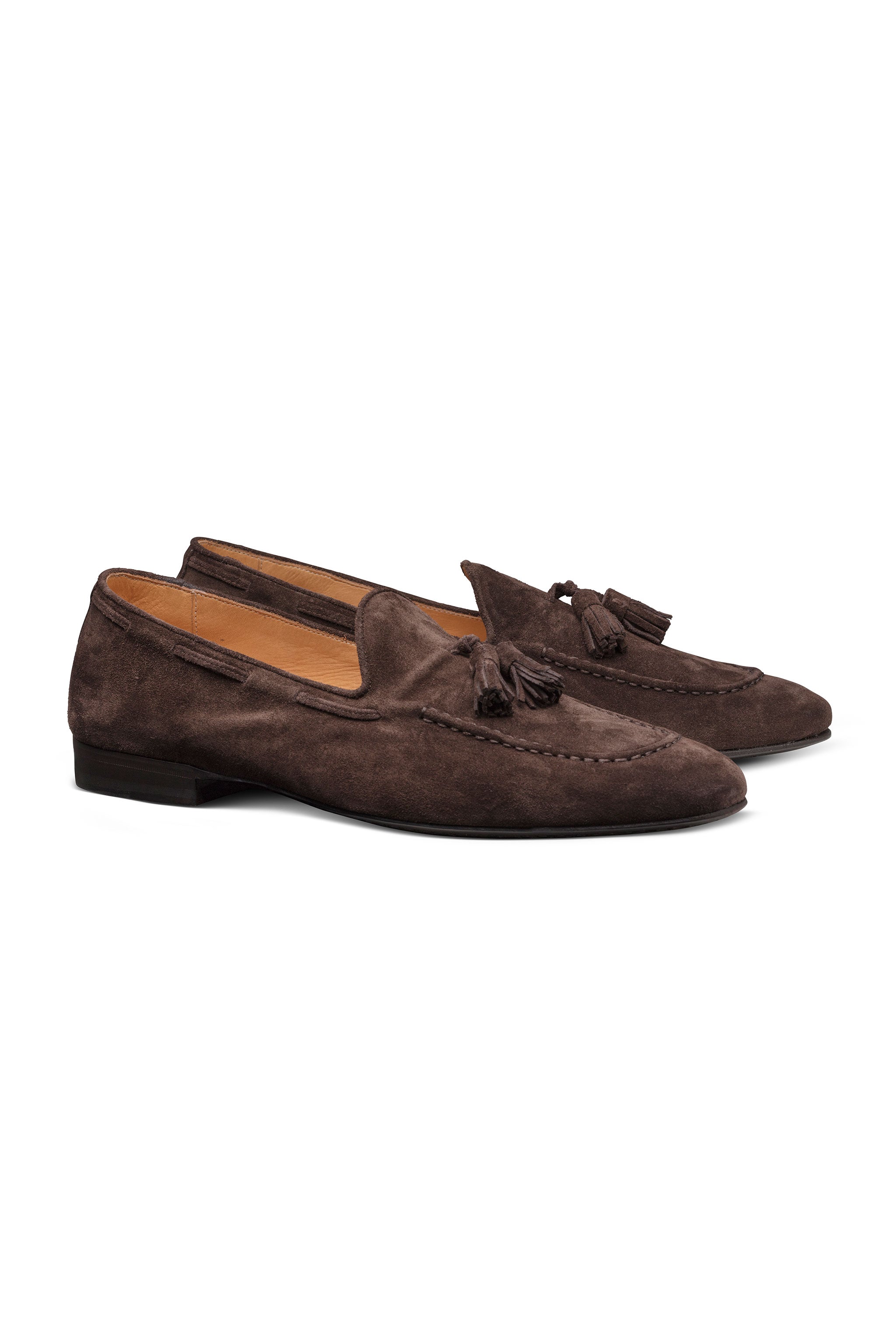 Dark Brown Summer Suede Tassel Loafer