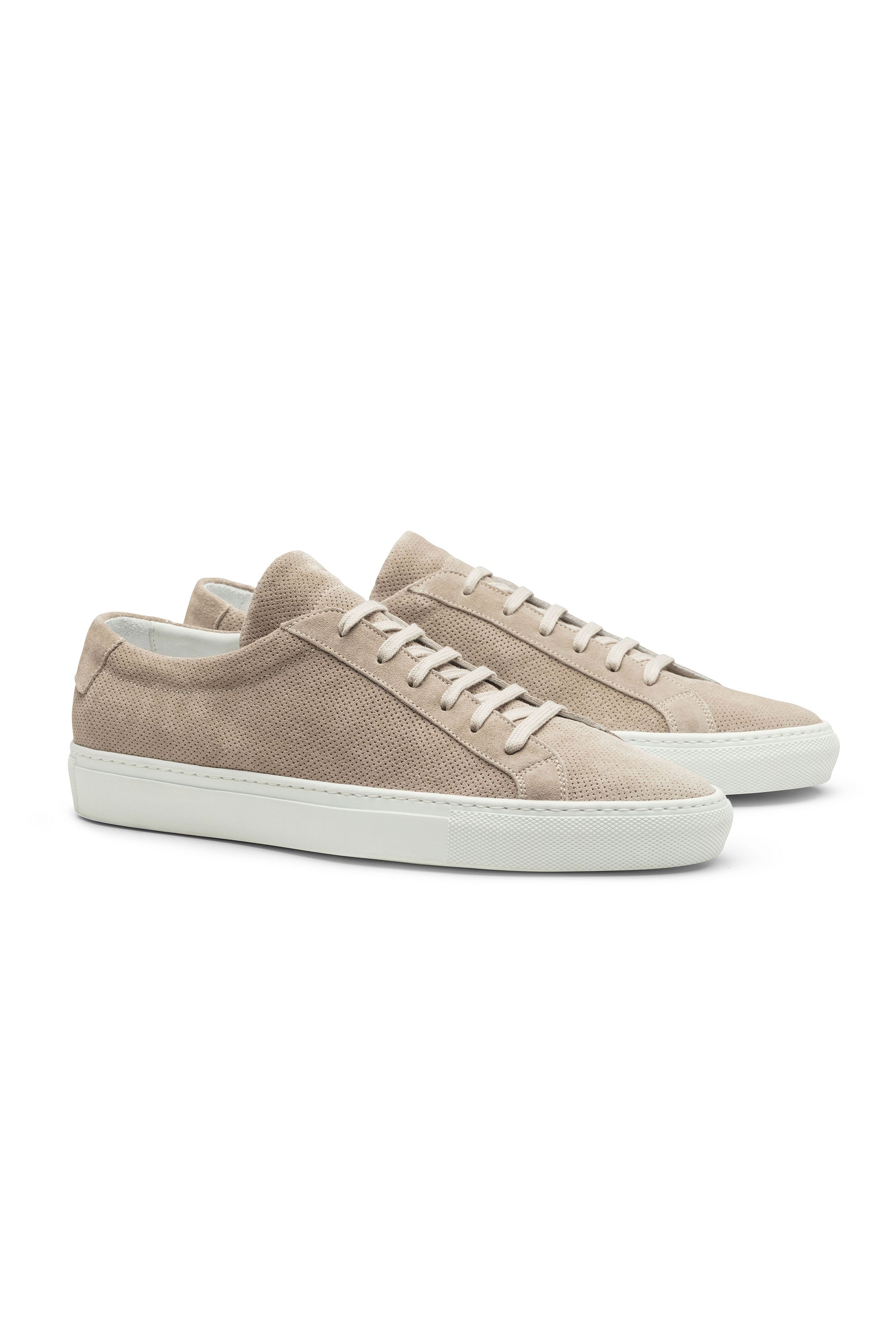 Perforated Sand Summer Suede Low Sneaker