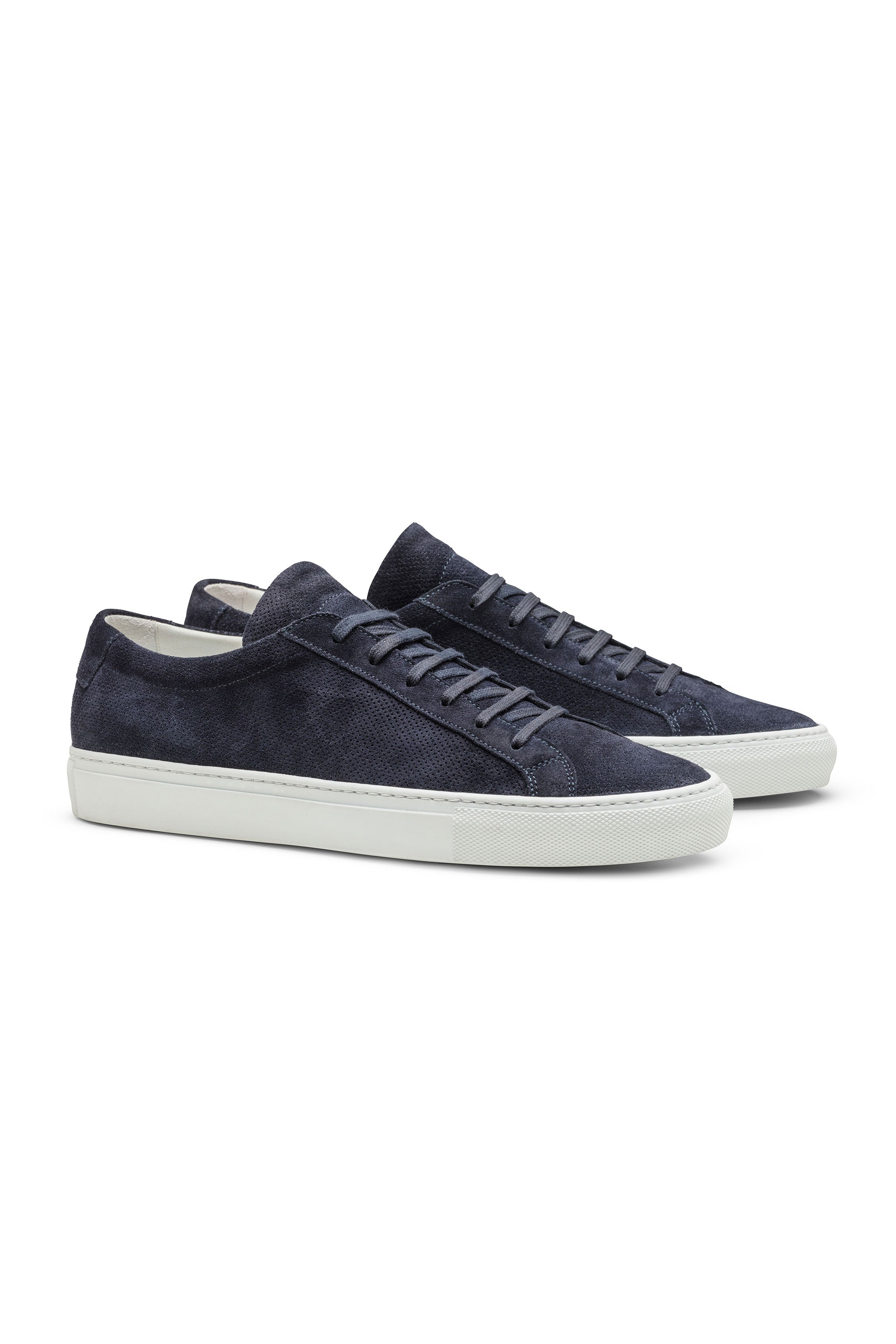 Perforated Midnight Blue Summer Suede Low Sneaker