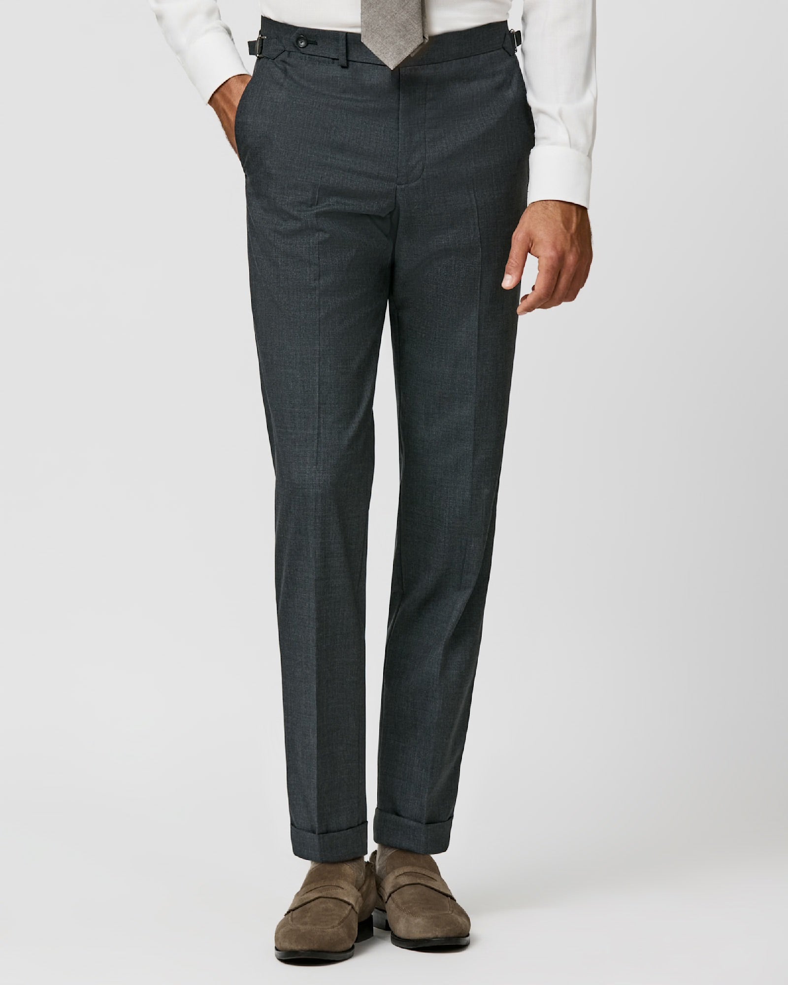 Anthracite S110 2-Ply Wool Tropical Trousers