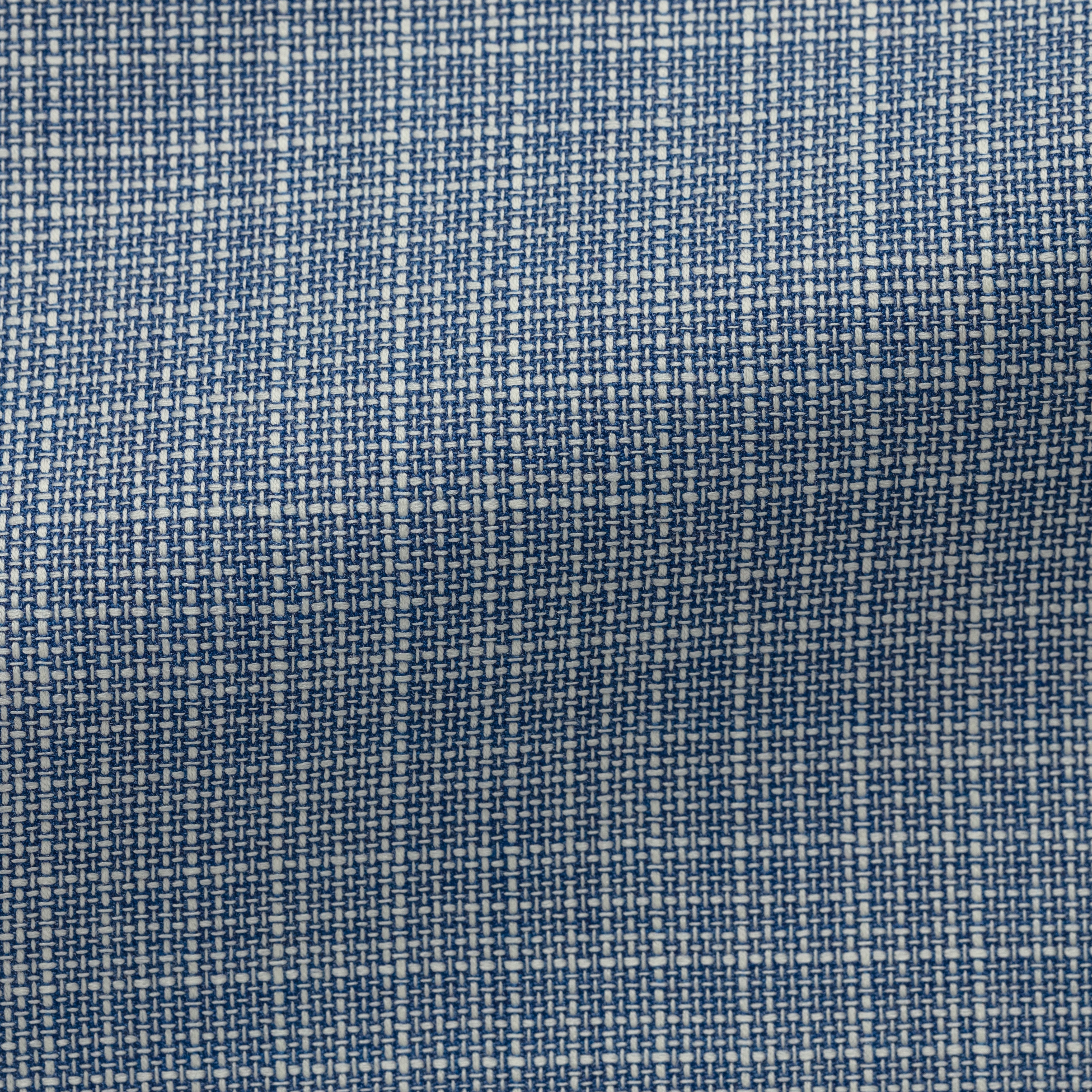 Blue-White Wool Fancy Weave 3- Piece Suit