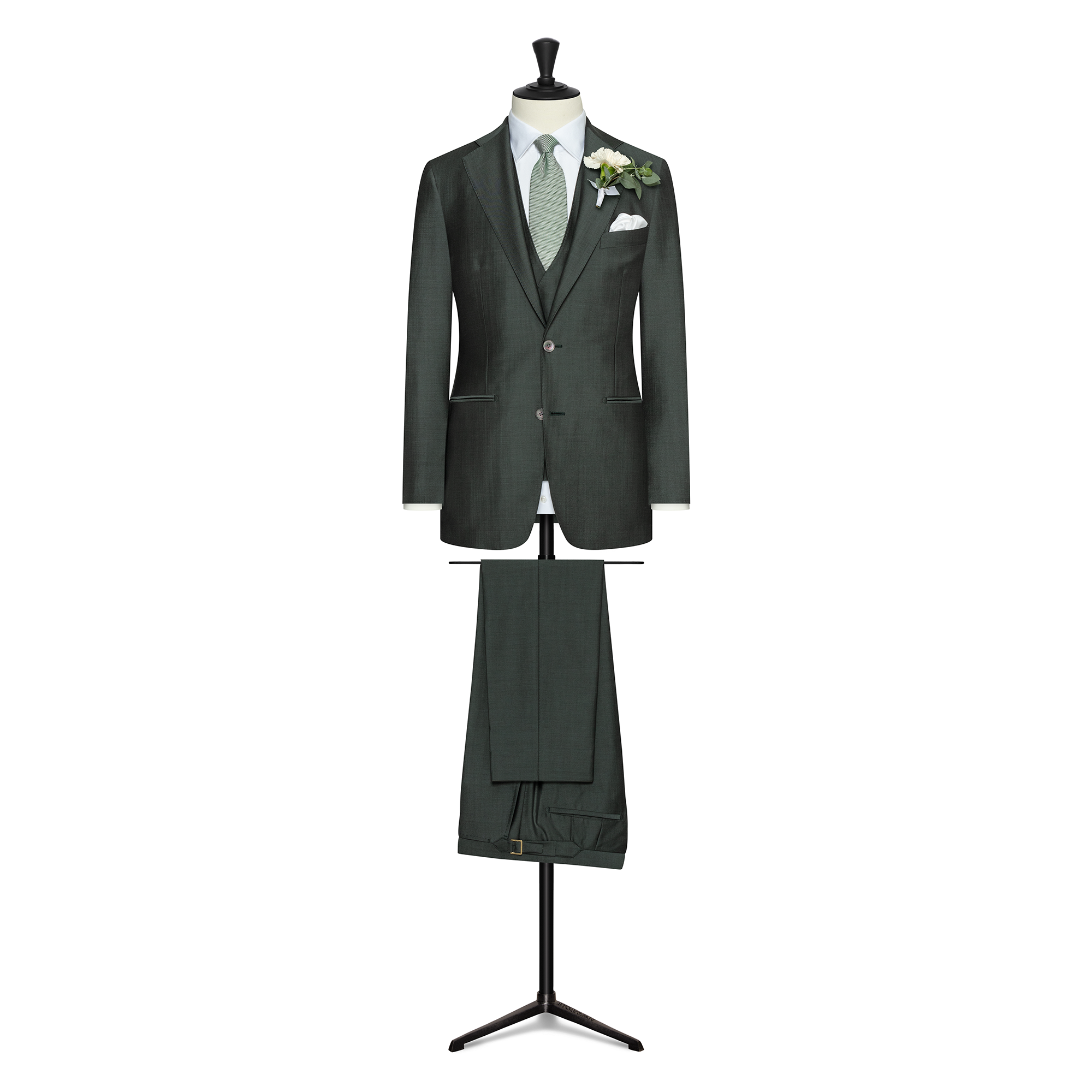 Sage Green Changeant WoolMohair Suit