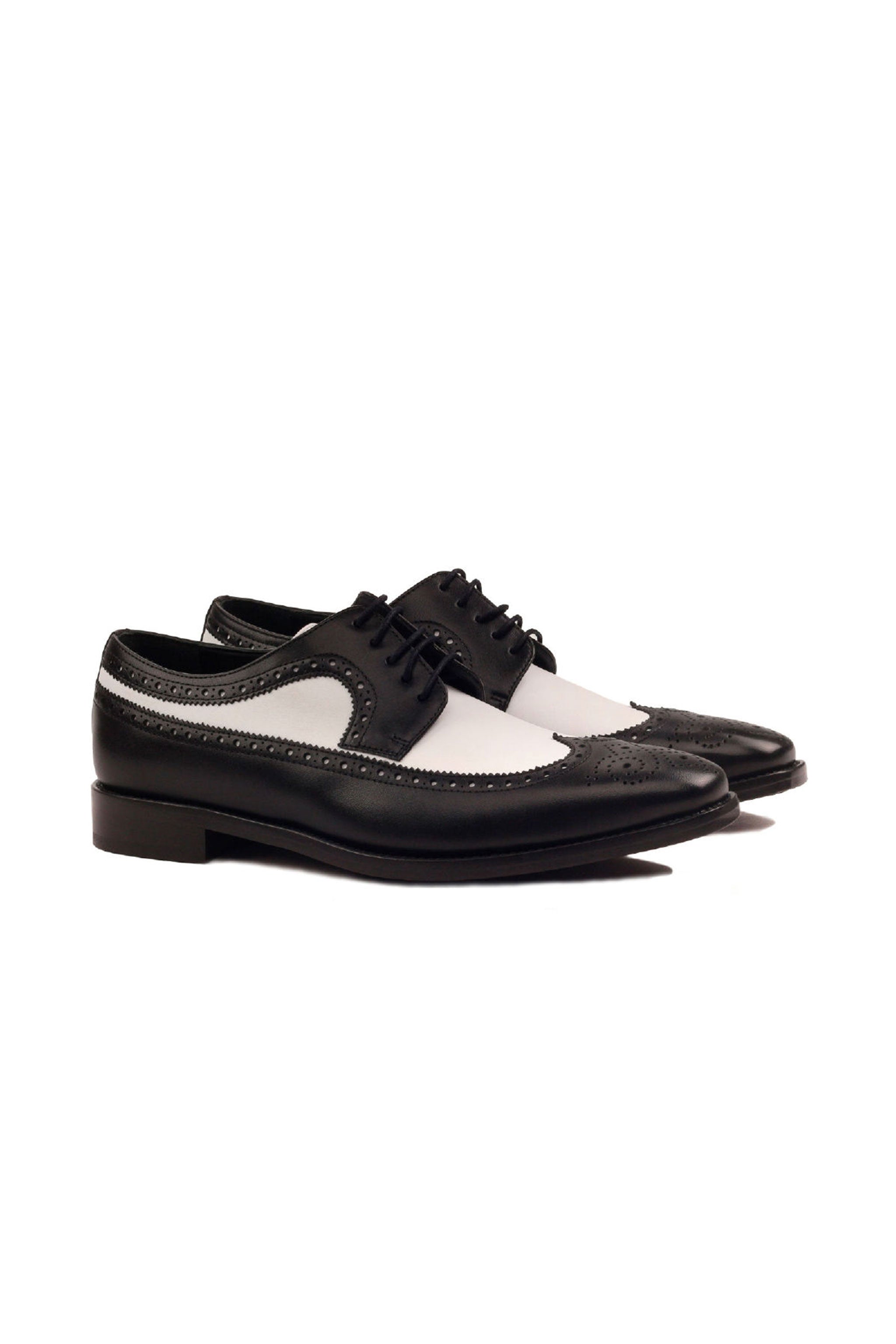 Black Box Calf + White Box Calf Longwing Blucher