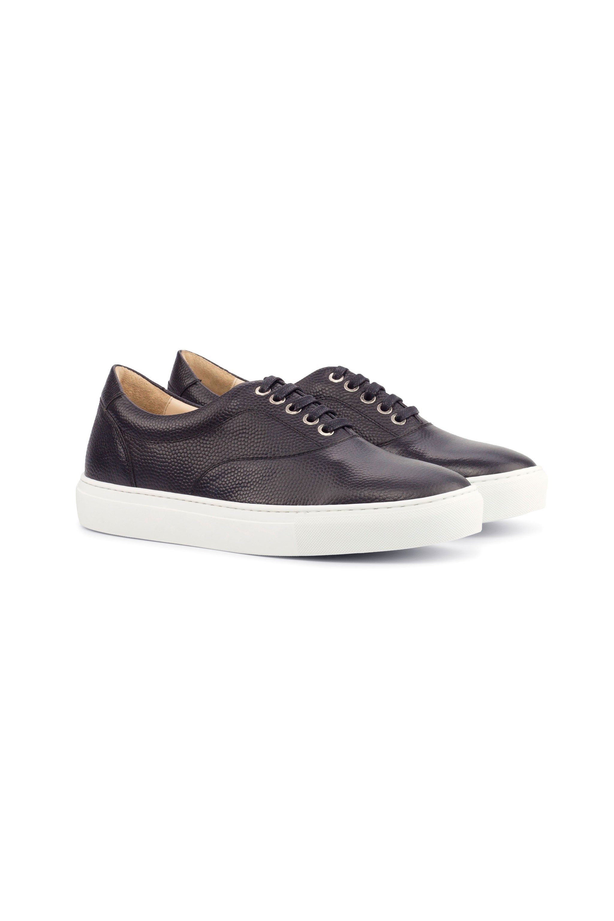 Black Pebble Grain Top Sider Sneaker