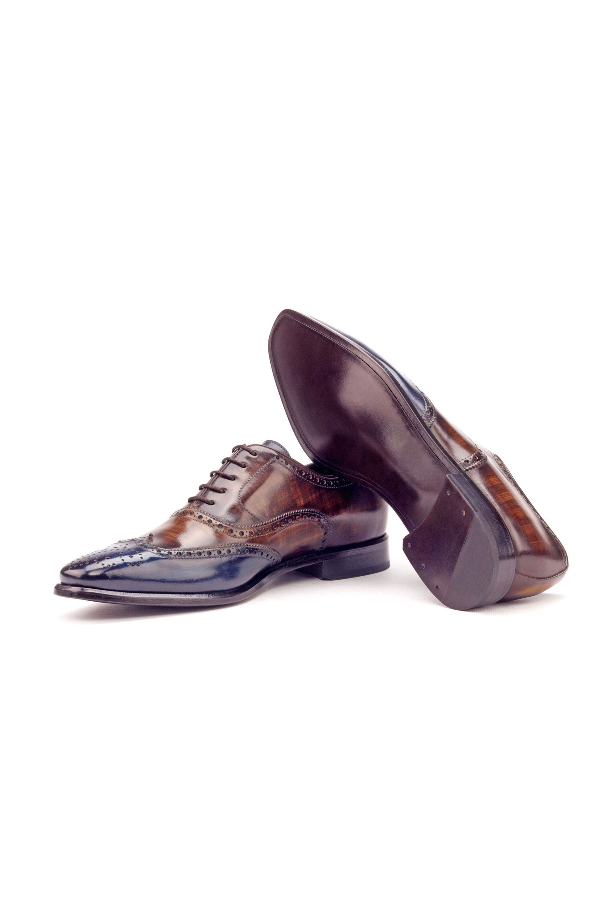 Brown Patina + Denim Patina Full Brogue
