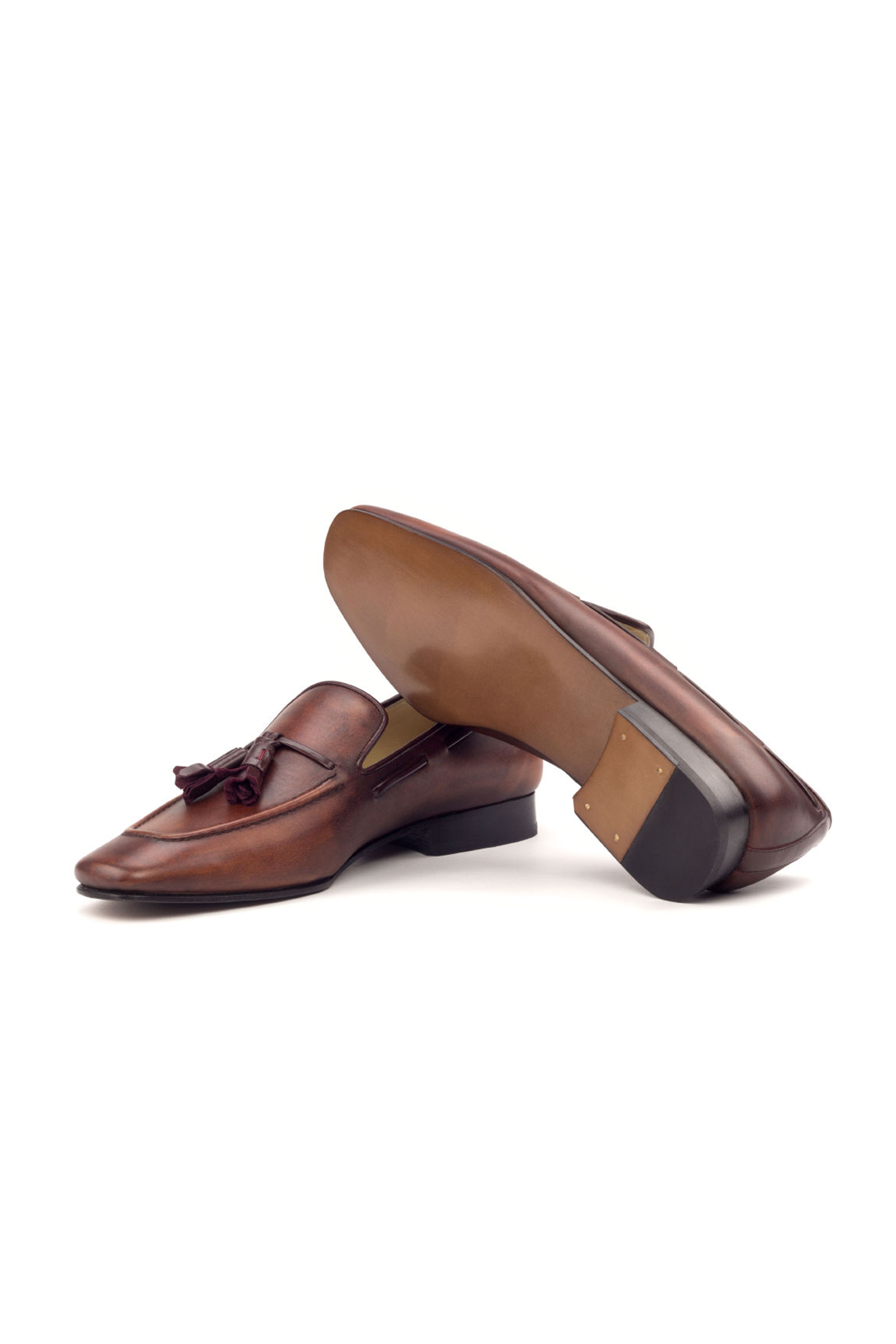Cognac Painted Calf Drake Slipper