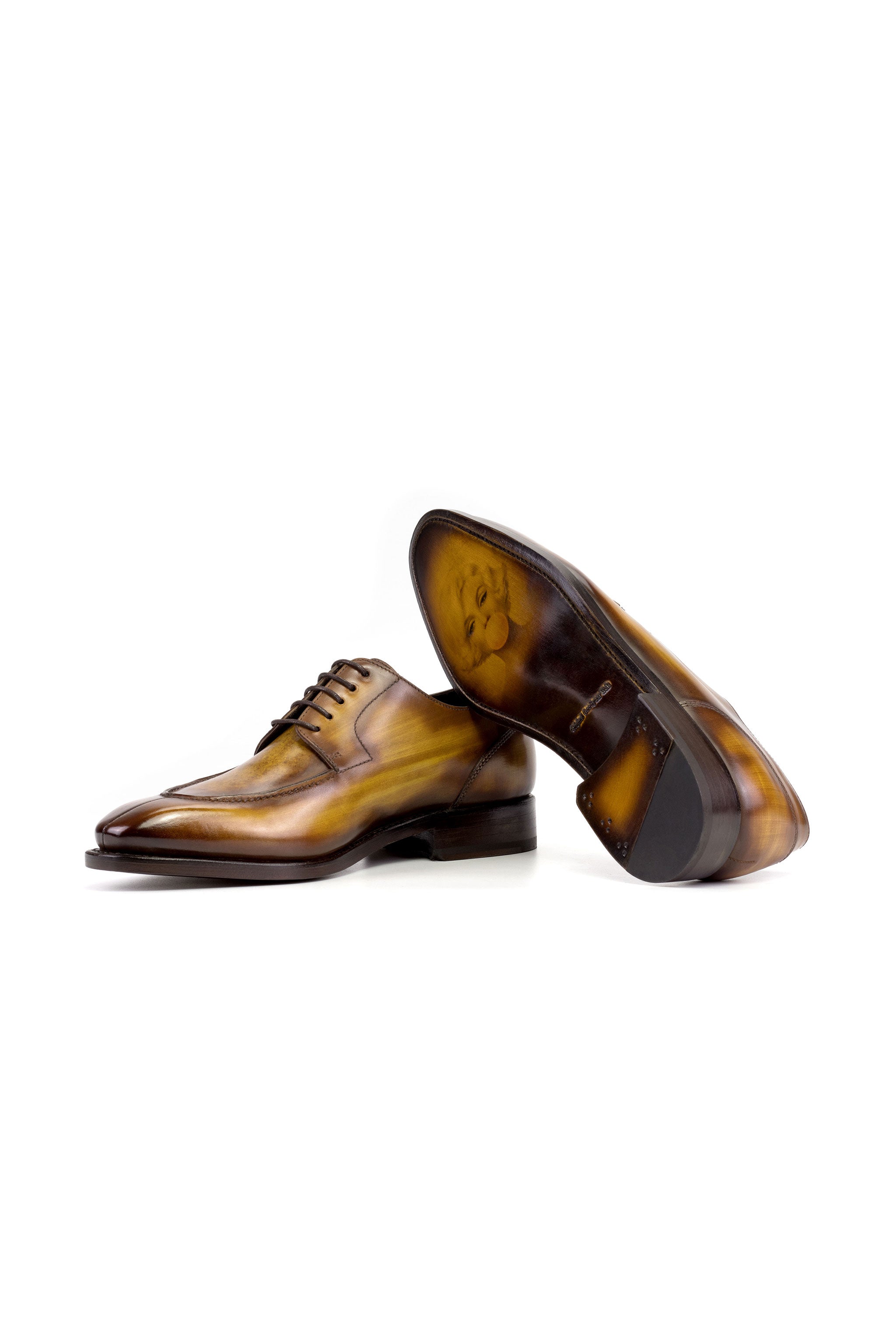 Cognac Patina Derby Split Toe